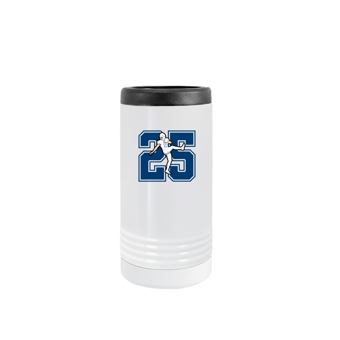 Slim Beverage Holder — Number in White
