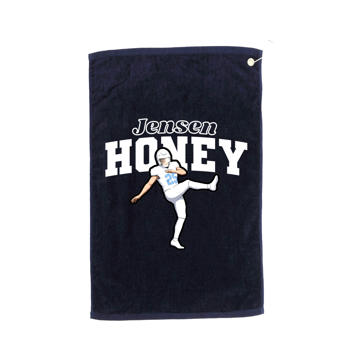 Golf Towel — Name Arch in Navy
