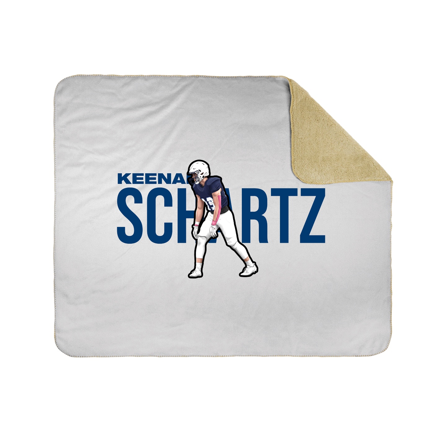 Throw Blanket — Player Name in White
