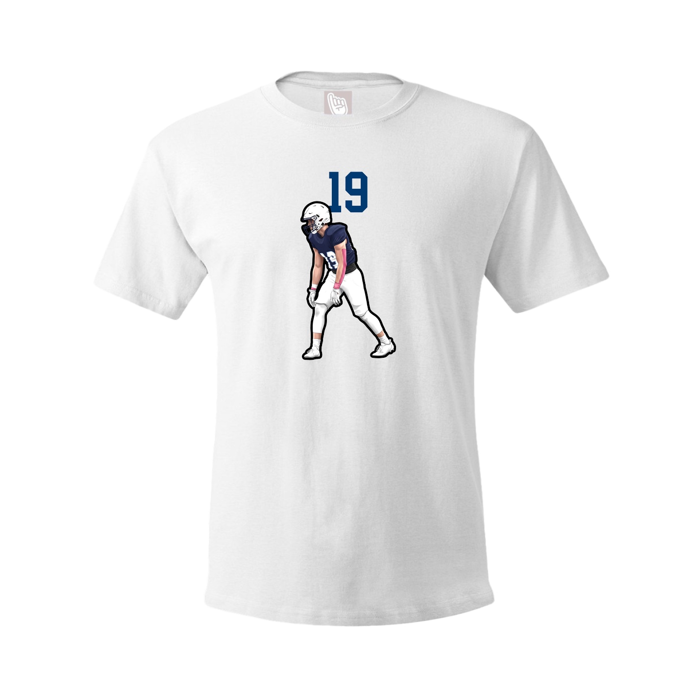 Youth Tee — Number Top in White