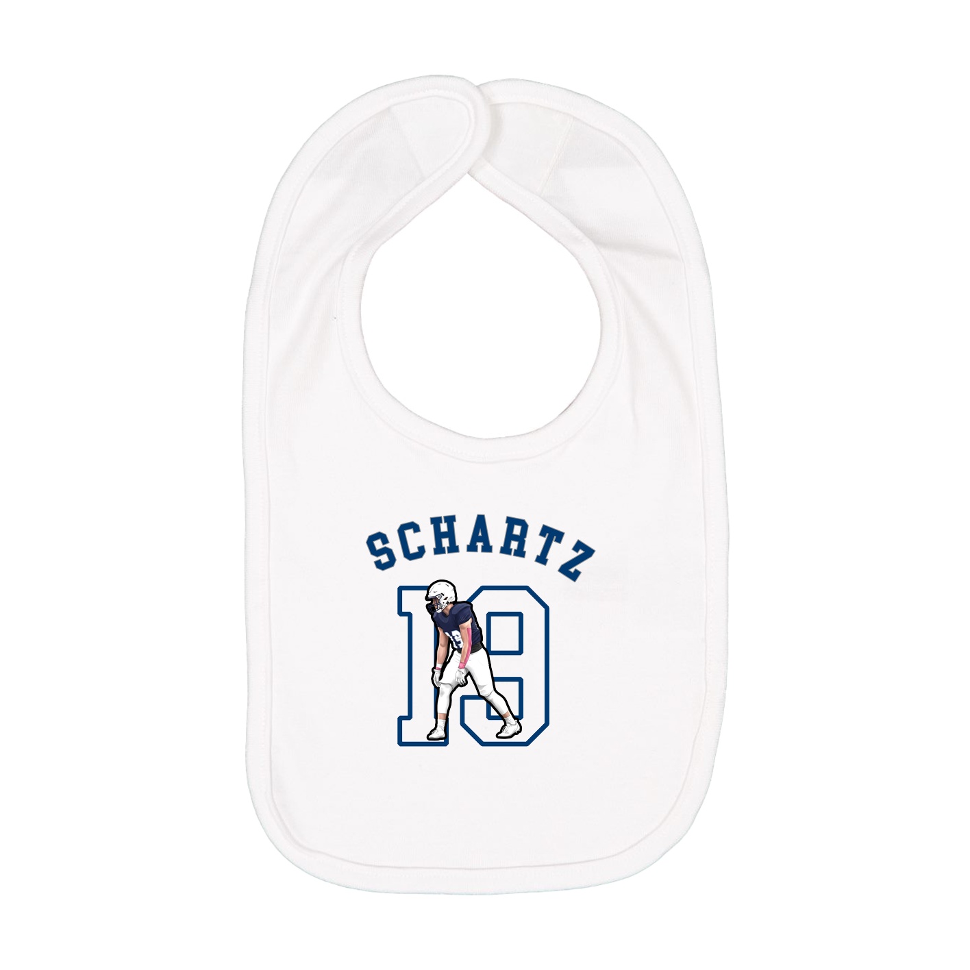 Infant Bib — Shirsey Arch in White