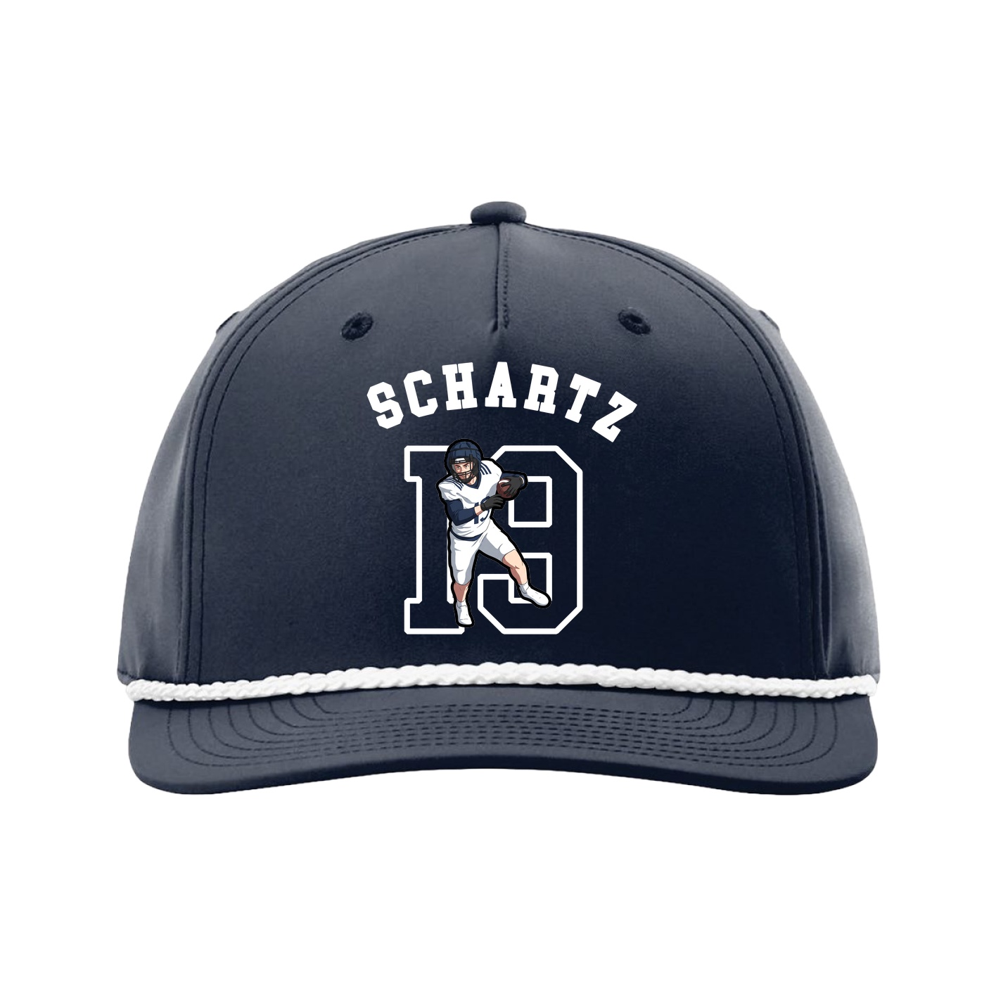 Five-Panel Classic Rope Cap — Shirsey Arch in Navy