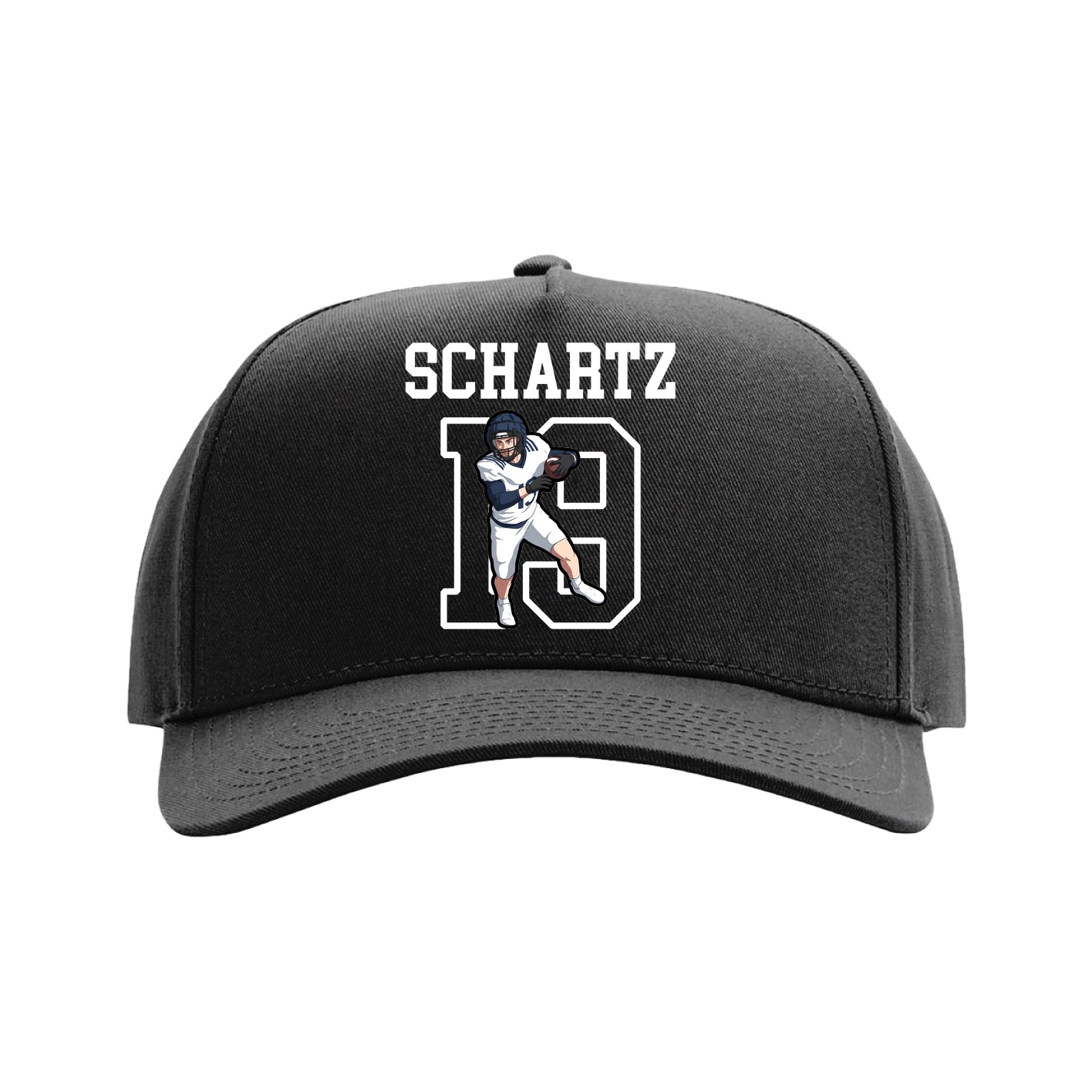 Full Fabric Five-Panel Champ Cap — Shirsey in Black