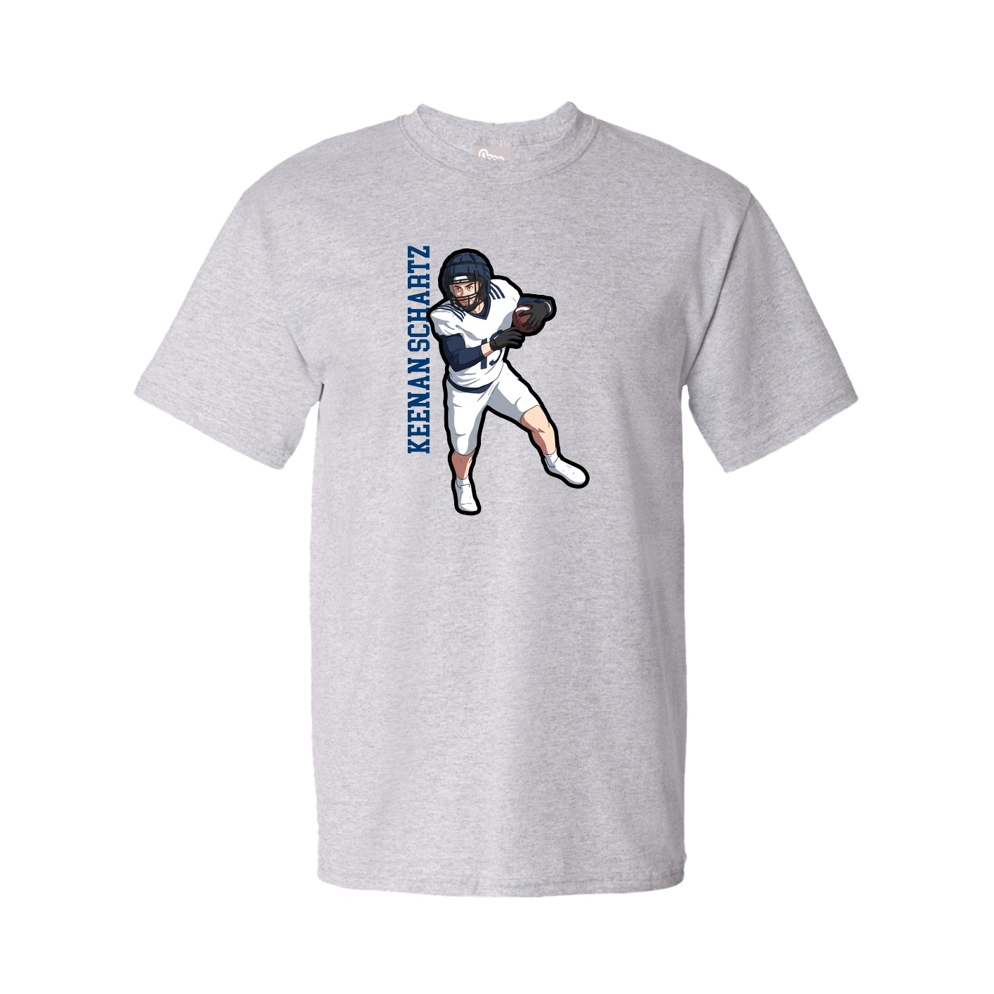 Tee — Name Vertical in Grey
