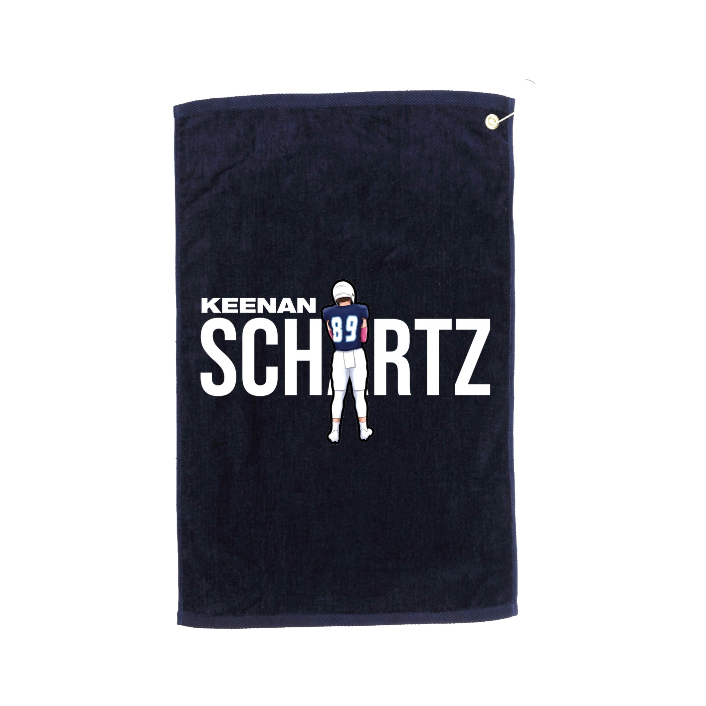 Golf Towel — Player Name in Navy