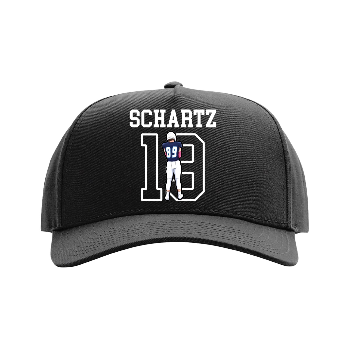 Full Fabric Five-Panel Champ Cap — Shirsey in Black