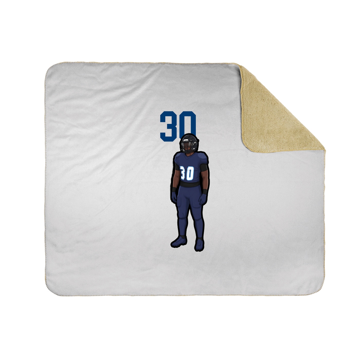 Throw Blanket — Number Top in White