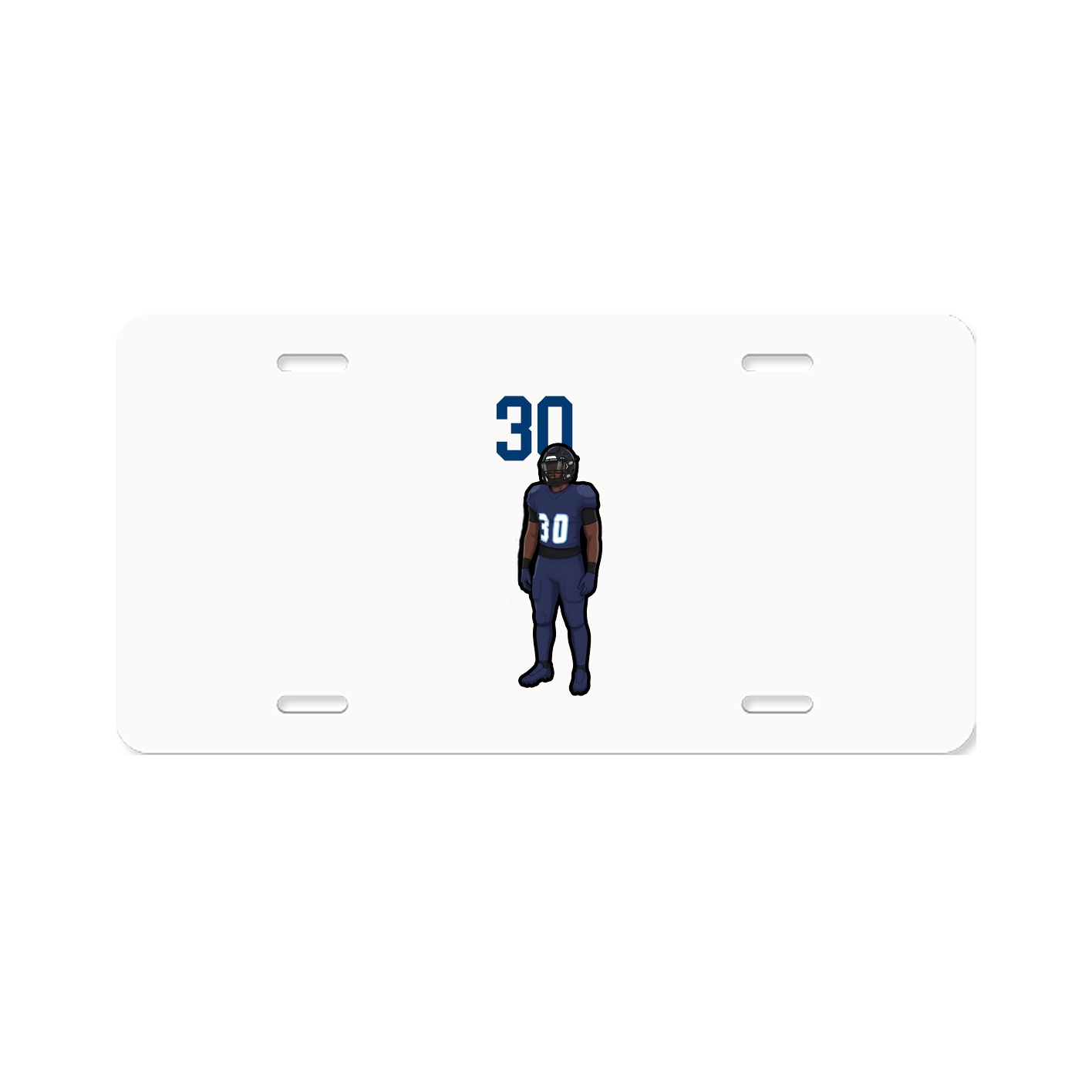 License Plate — Number Top in Classic
