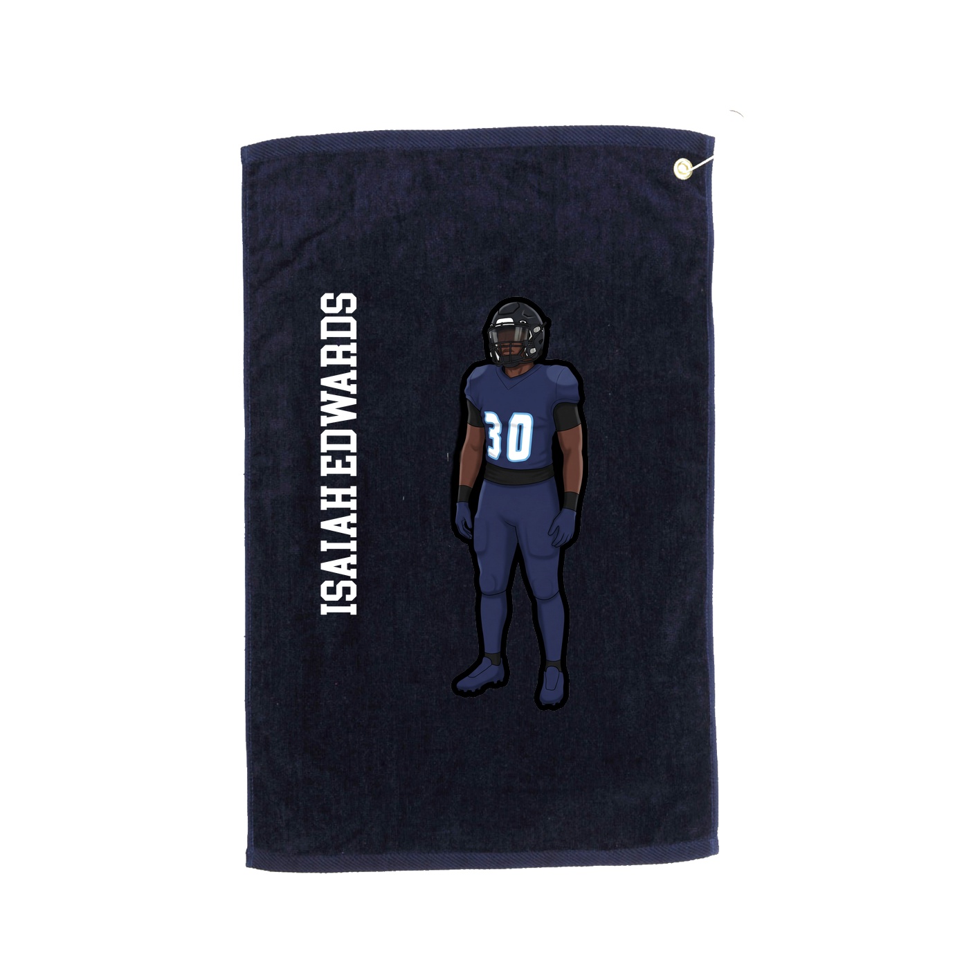 Golf Towel — Name Vertical in Navy