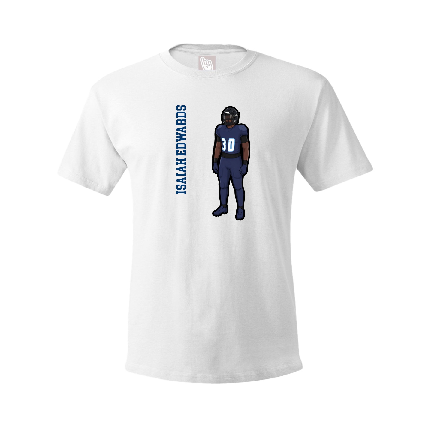 Tee — Name Vertical in White