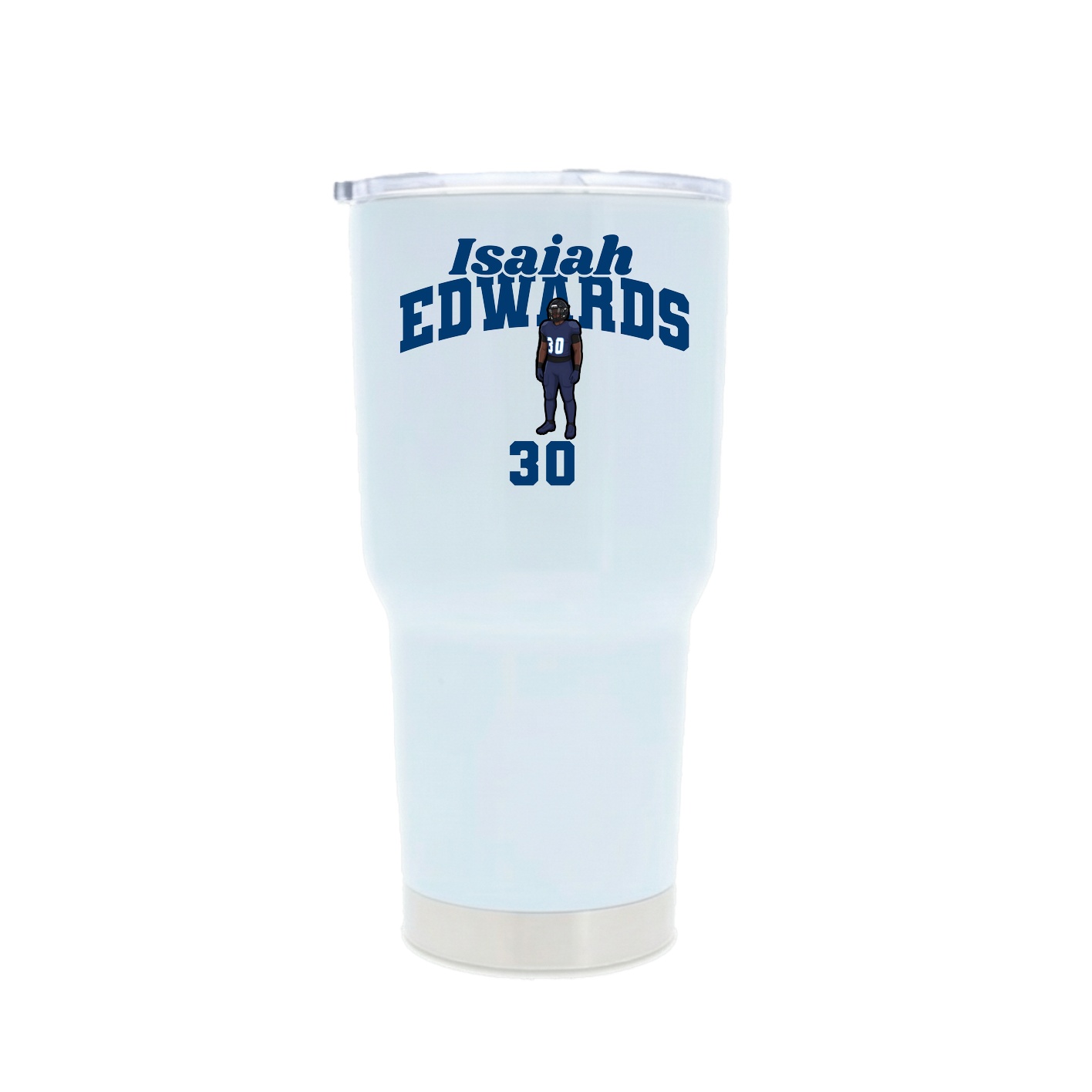 30oz Stainless Steel Tumbler — Signature Arch in White