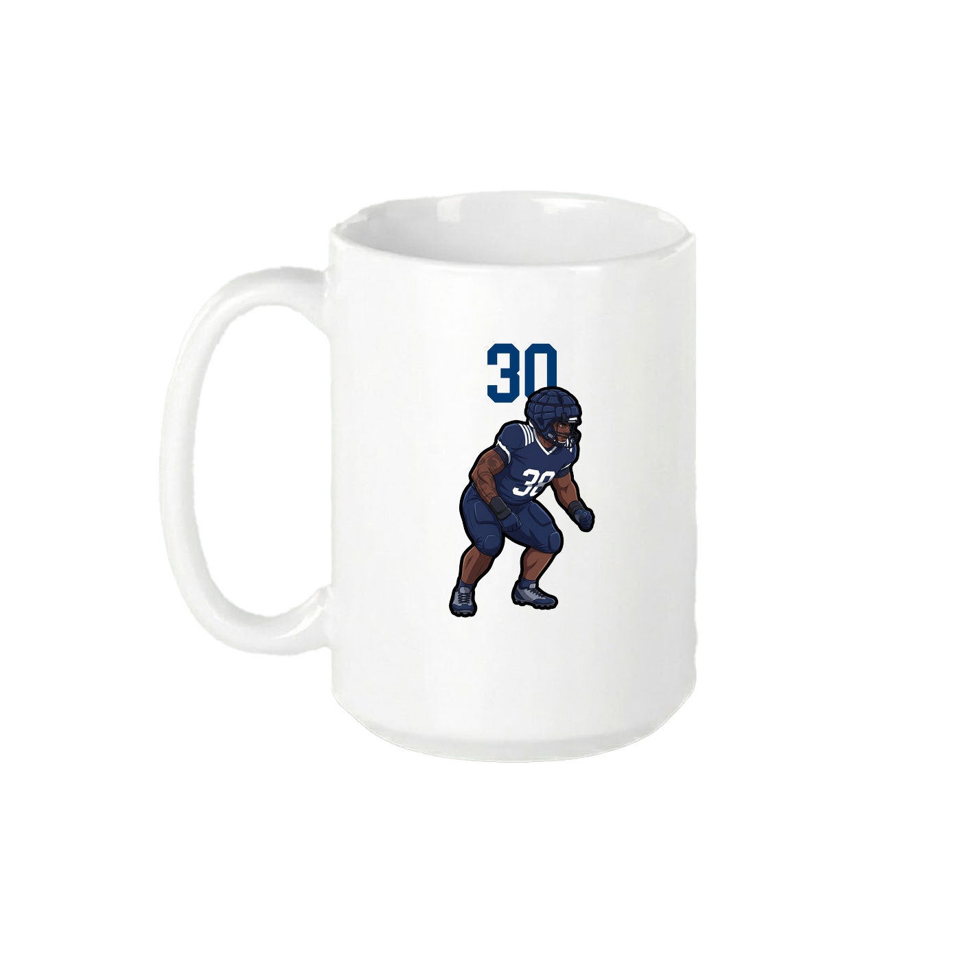 15oz Coffee Mug — Number Top in White