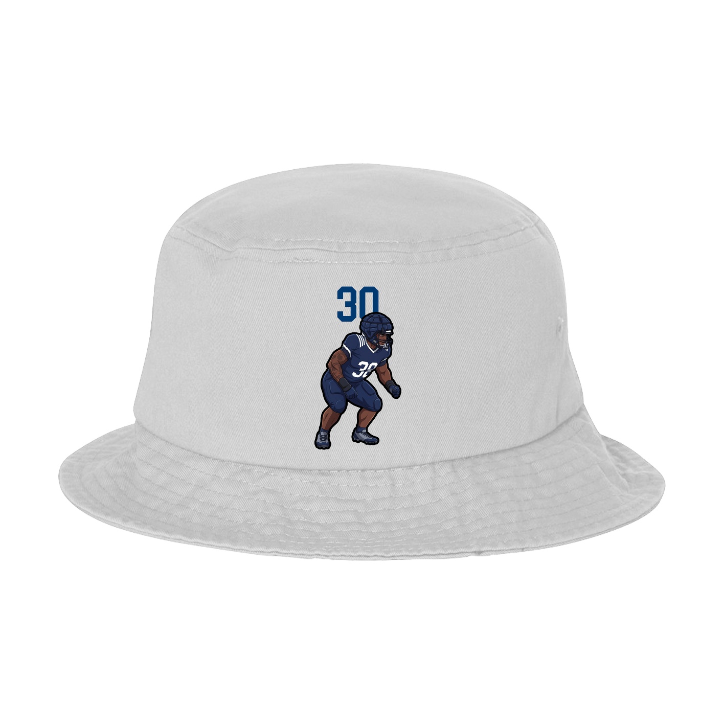Bucket Cap — Number Top in White