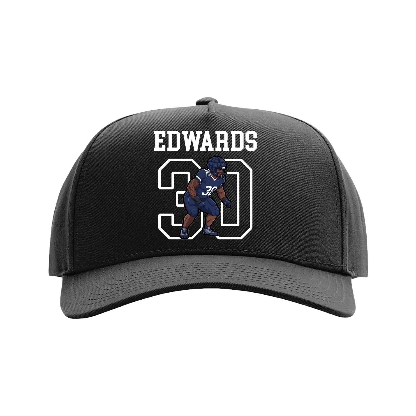 Full Fabric Five-Panel Champ Cap — Shirsey in Black