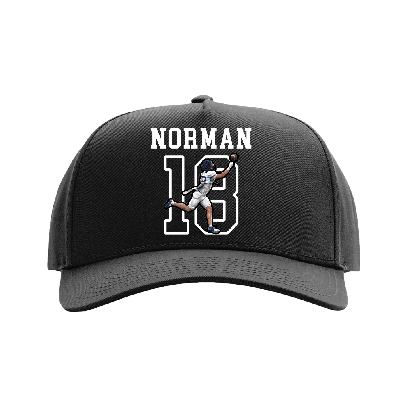 Full Fabric Five-Panel Champ Cap — Shirsey in Black