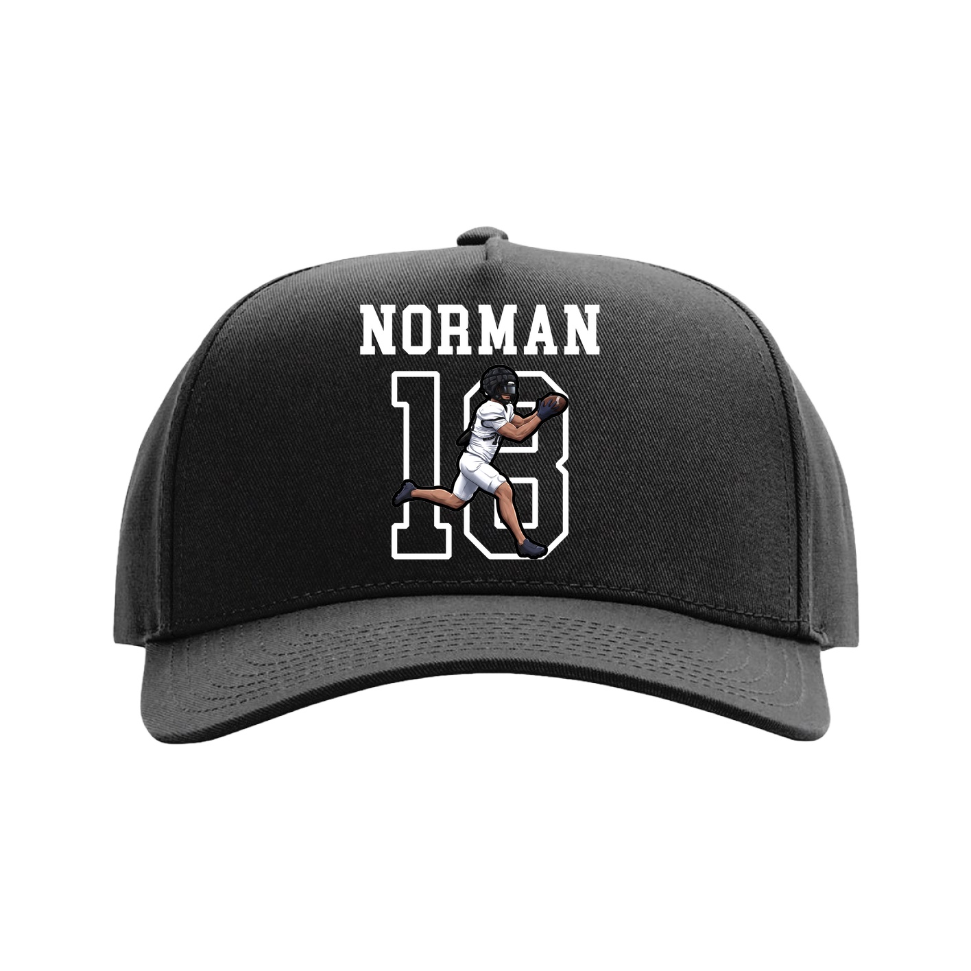 Full Fabric Five-Panel Champ Cap — Shirsey in Black