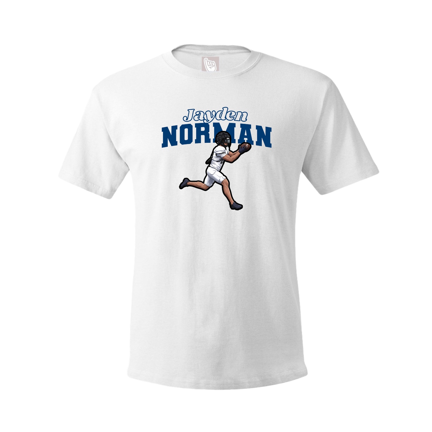 Youth Tee — Name Arch in White