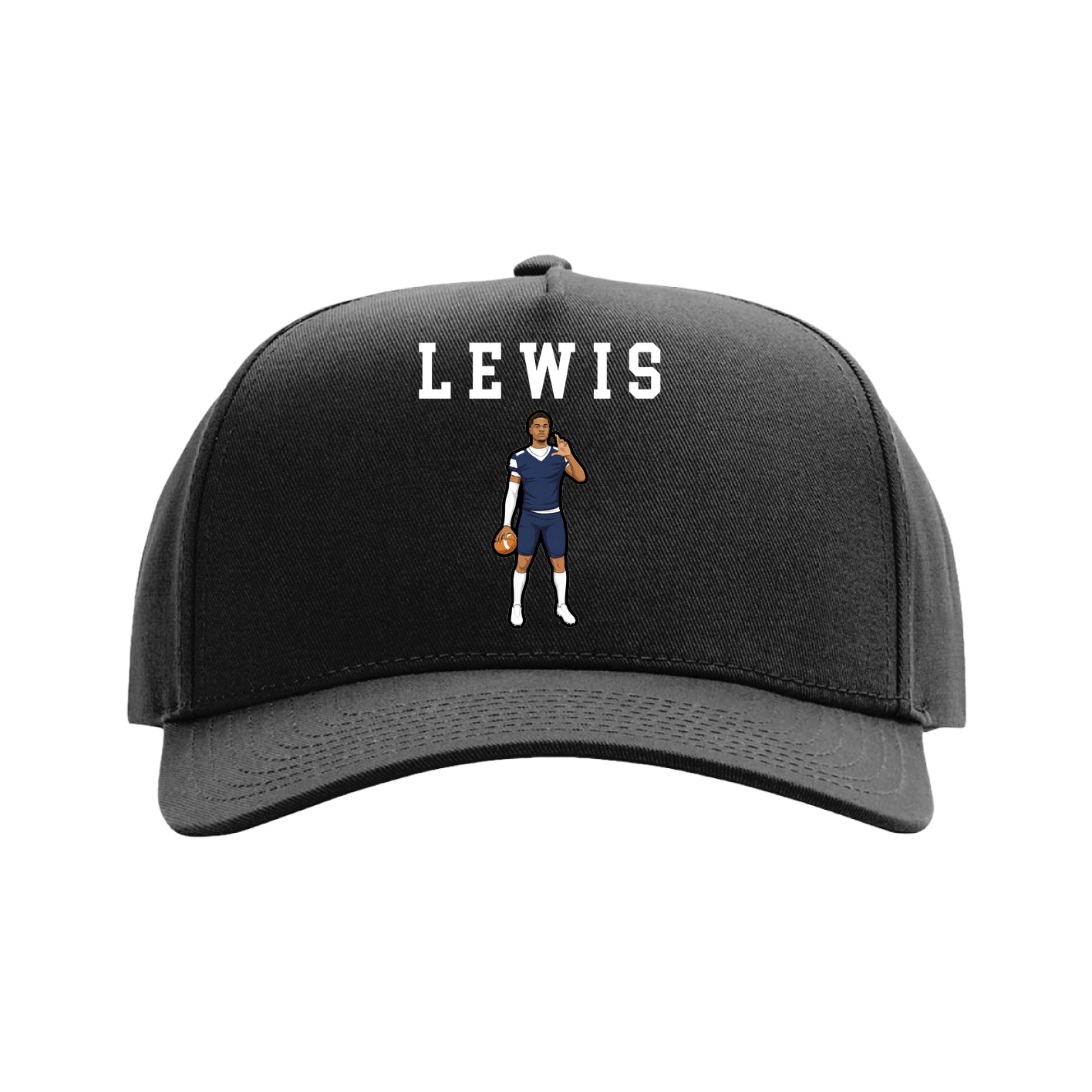 Full Fabric Five-Panel Champ Cap — Shirsey in Black