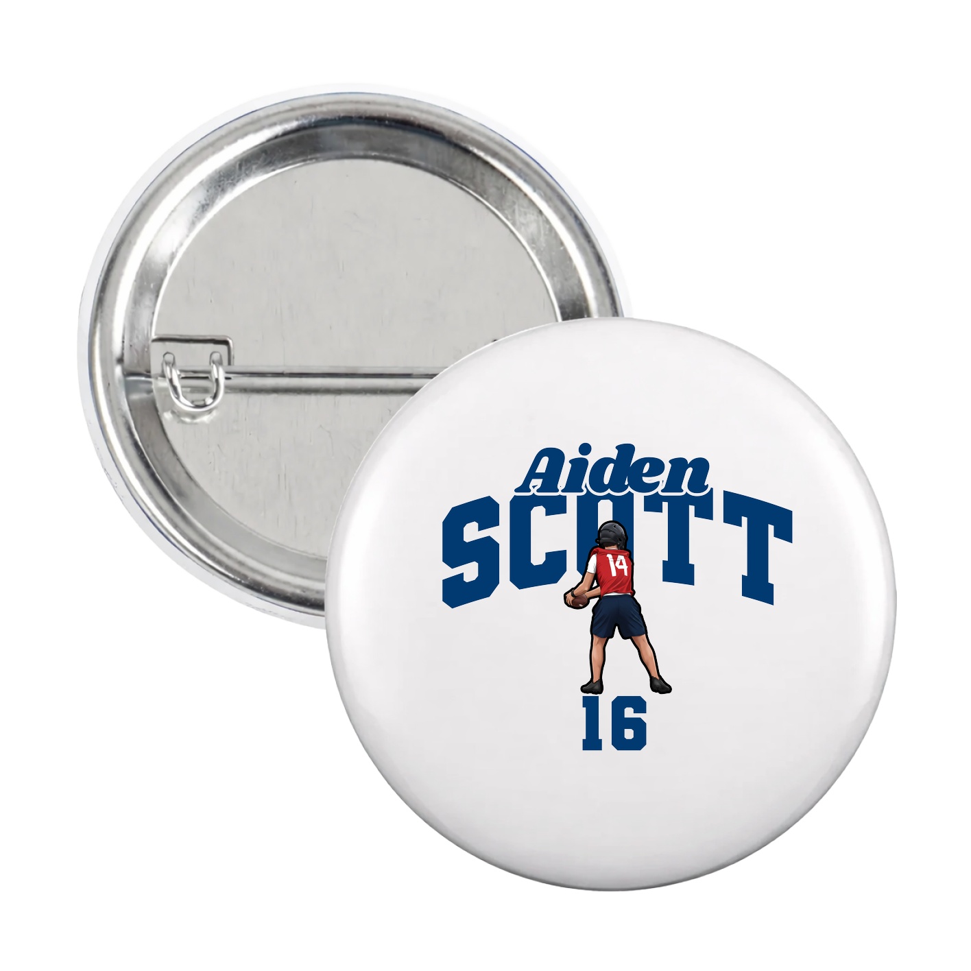 Game Day Button — Signature Arch in White