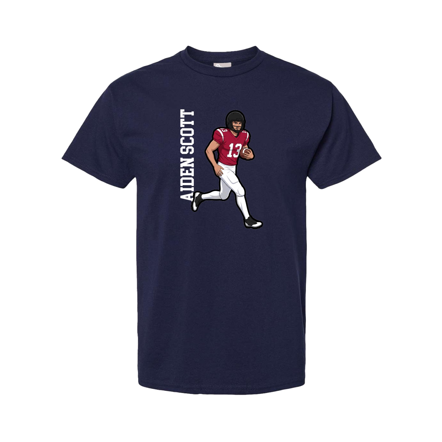 Tee — Name Vertical in Navy