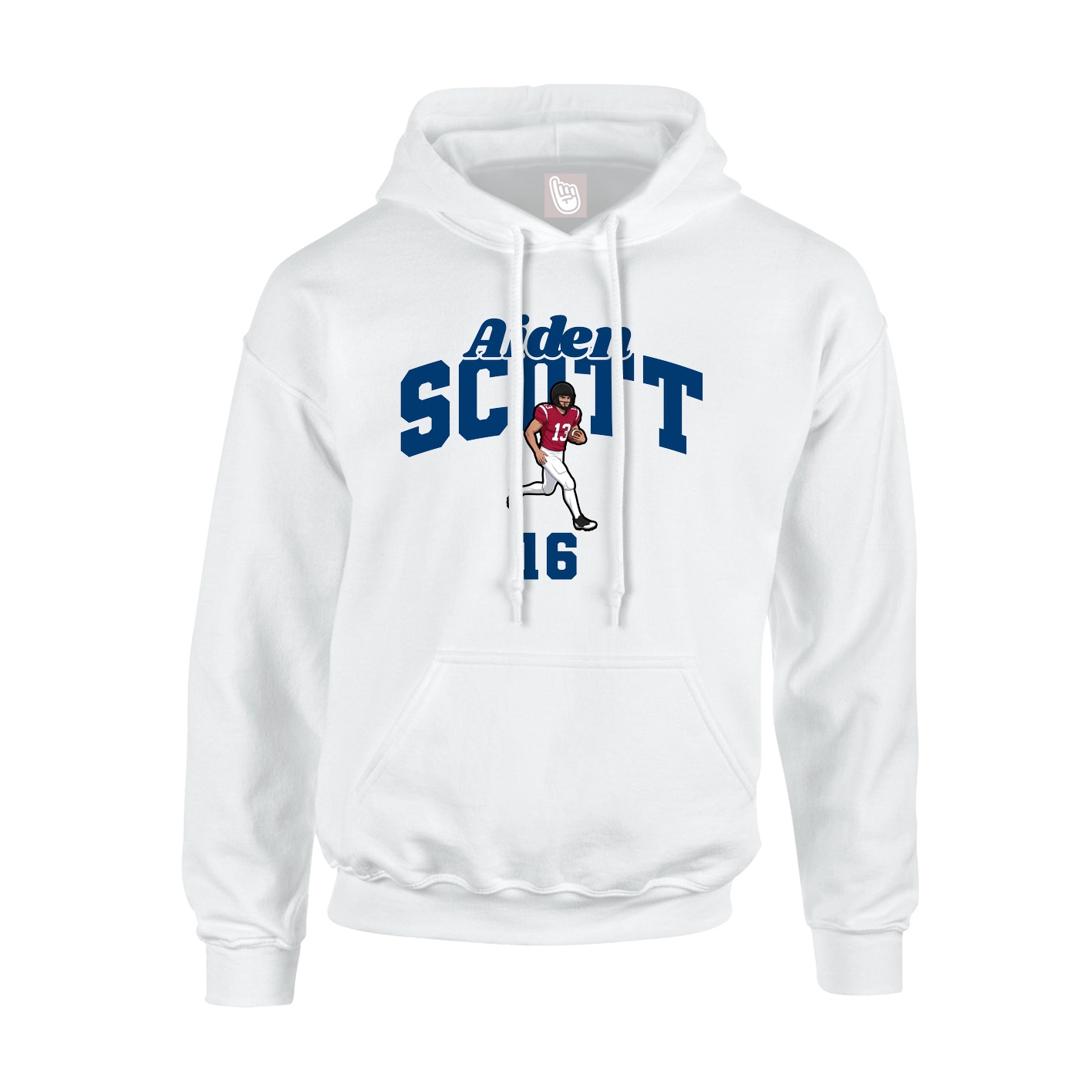 Youth Hoodie — Signature Arch in White