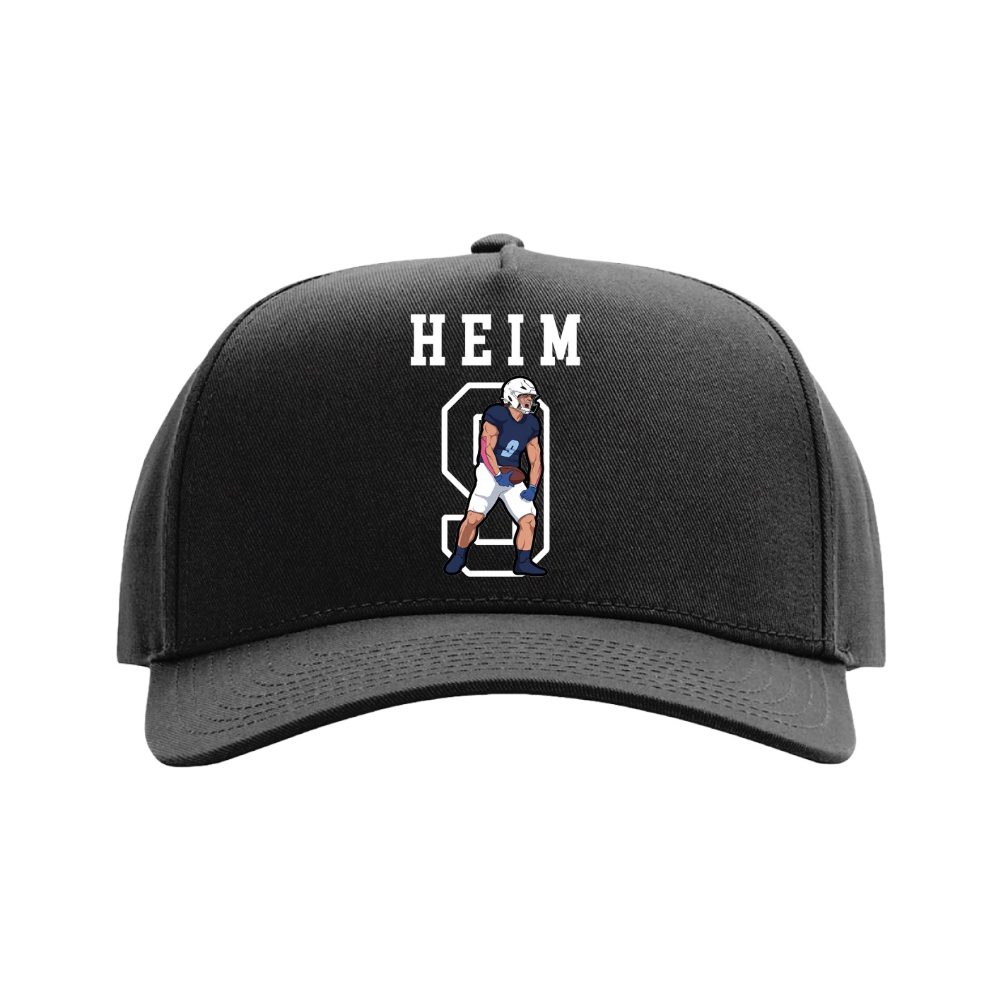 Full Fabric Five-Panel Champ Cap — Shirsey in Black