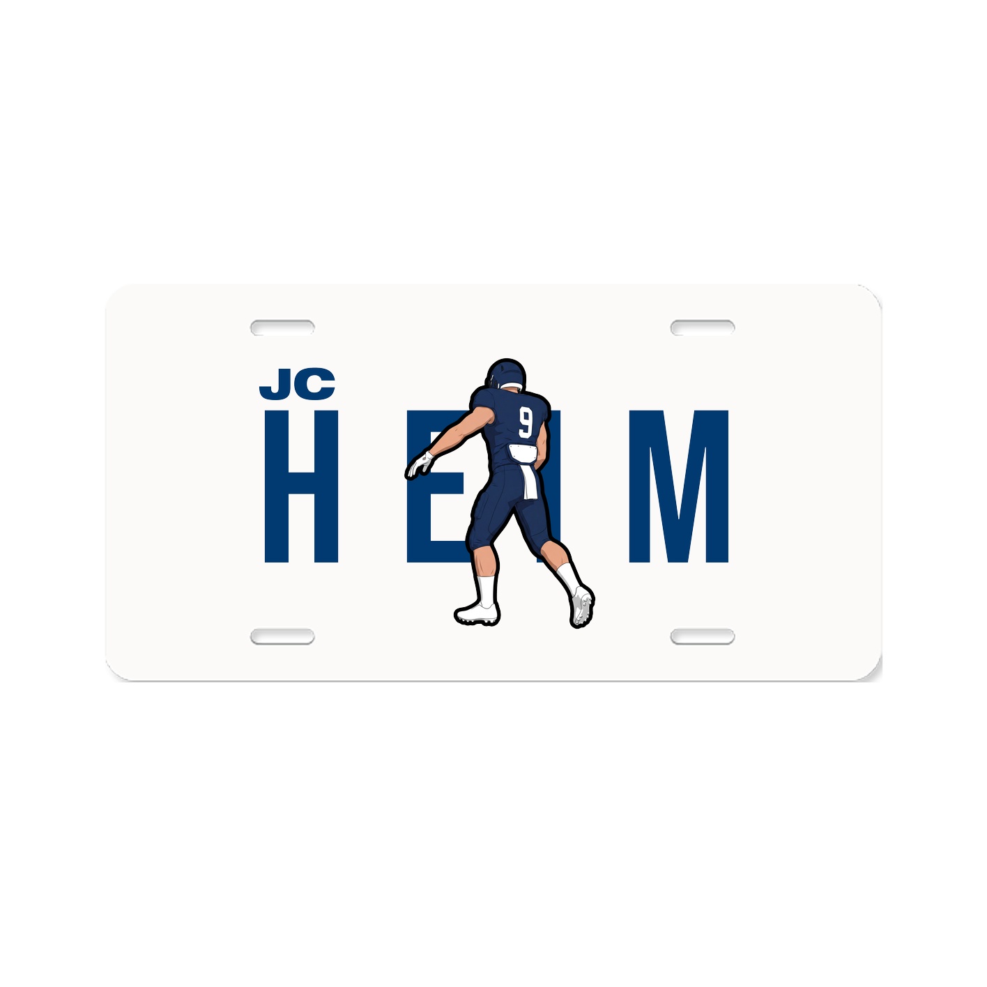 License Plate — Player Name in Classic