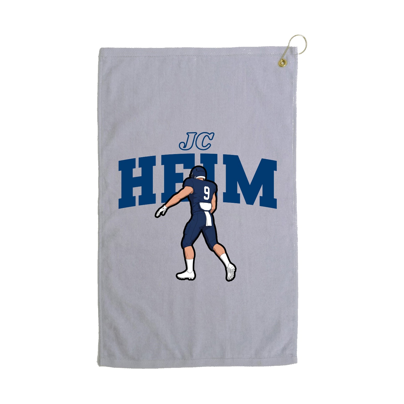 Golf Towel — Name Arch in Grey