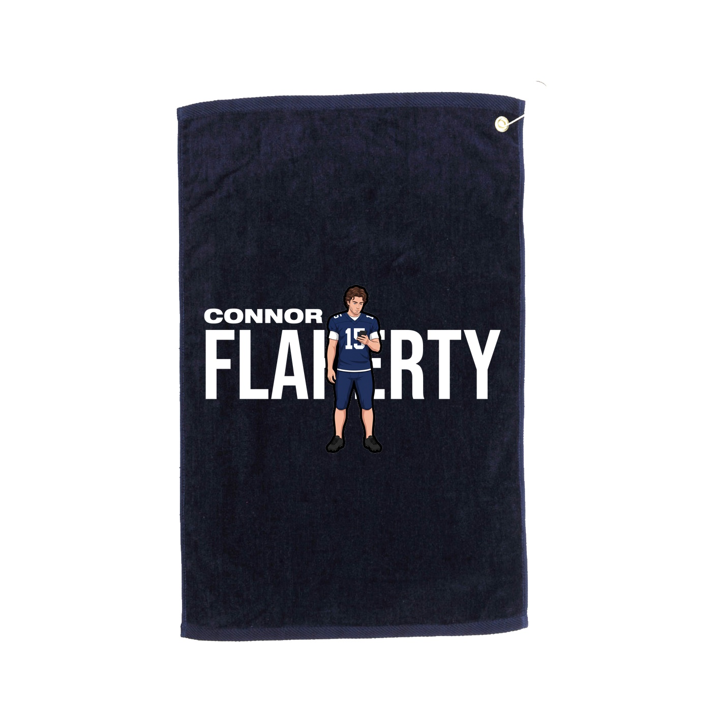 Golf Towel — Player Name in Navy