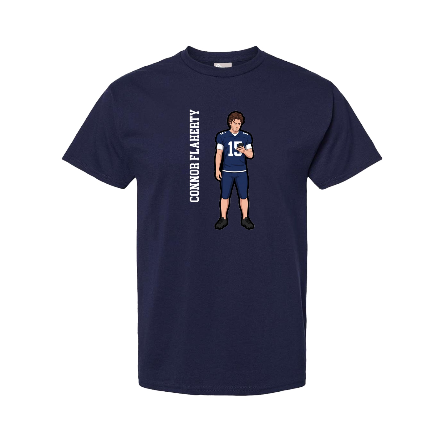 Tee — Name Vertical in Navy