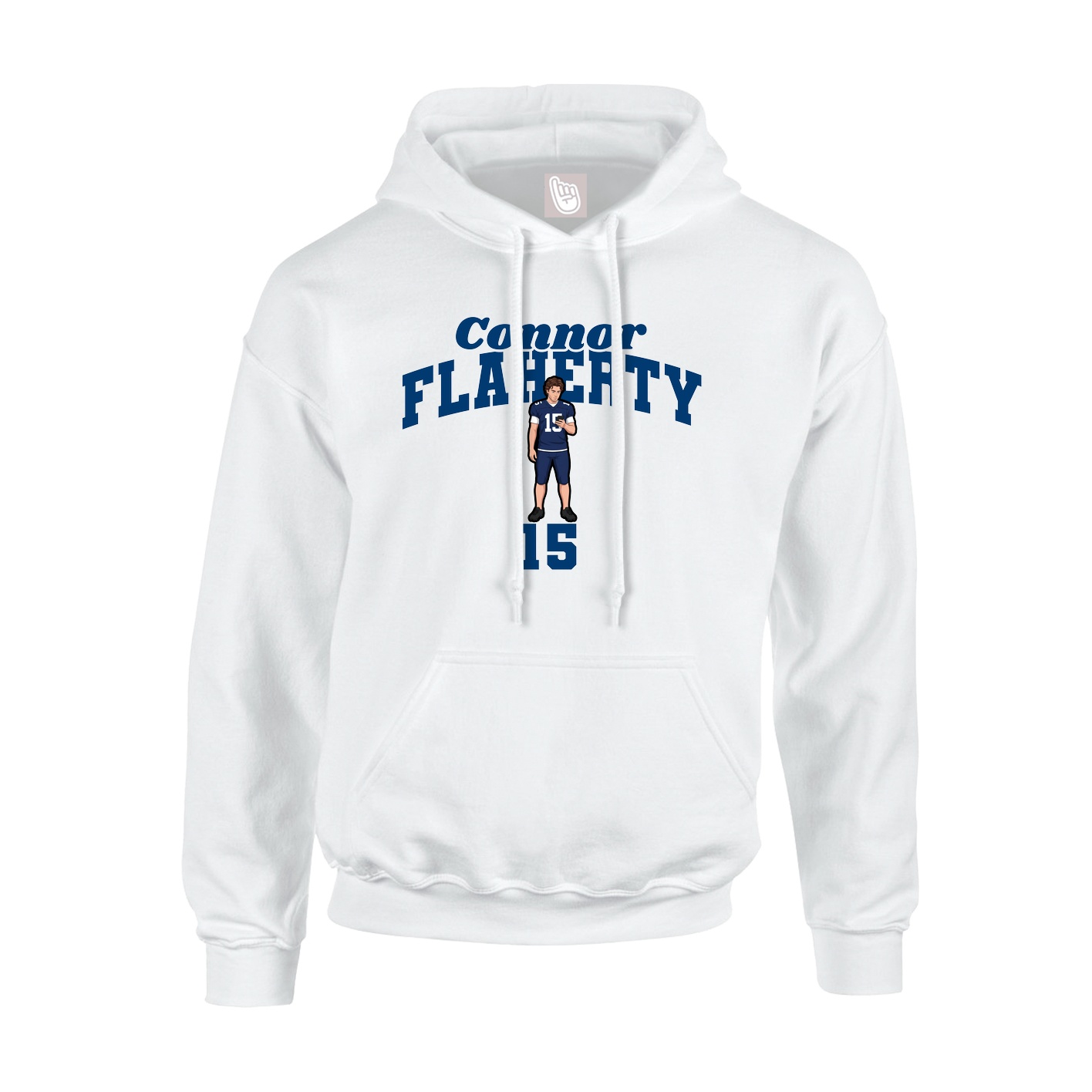 Youth Hoodie — Signature Arch in White
