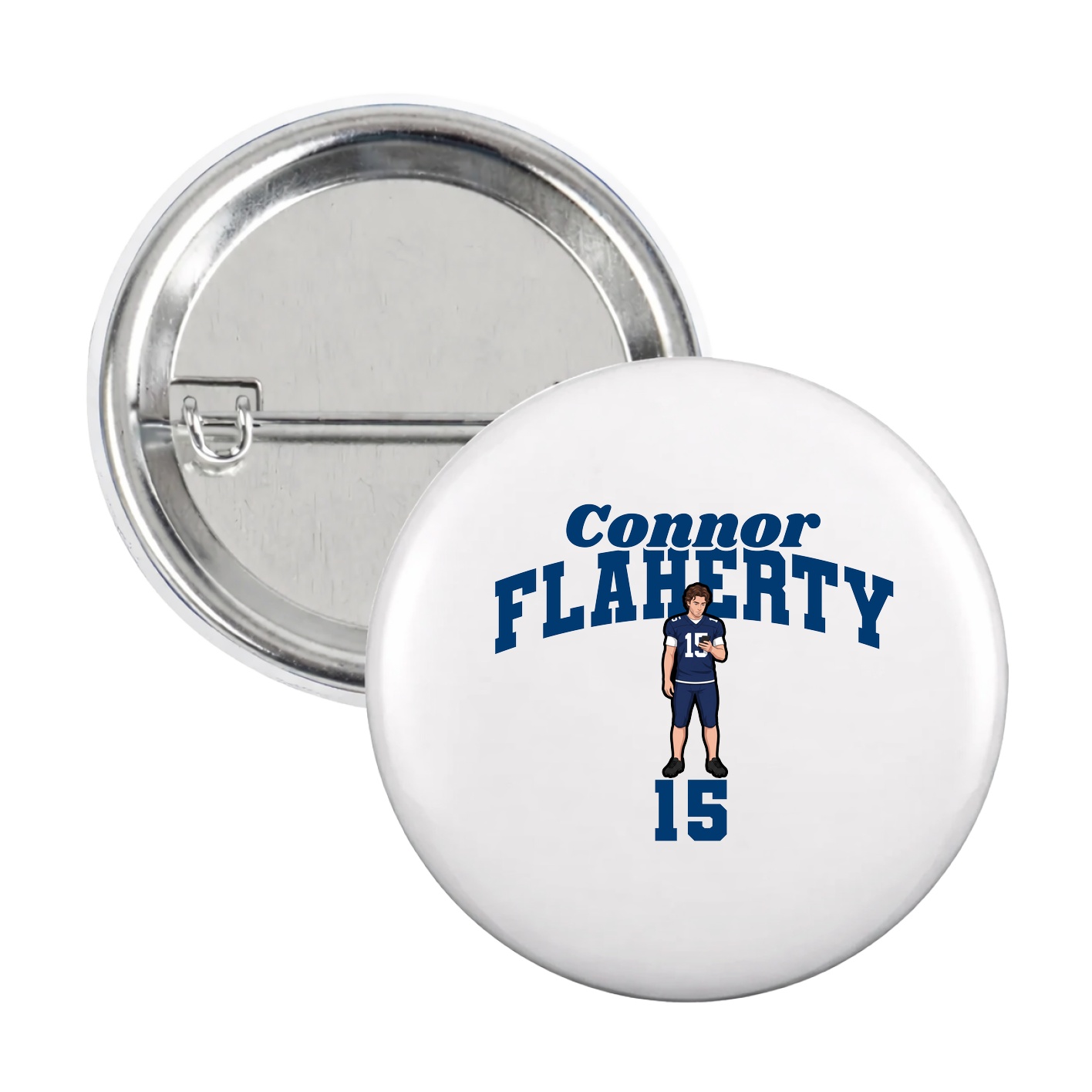 Game Day Button — Signature Arch in White