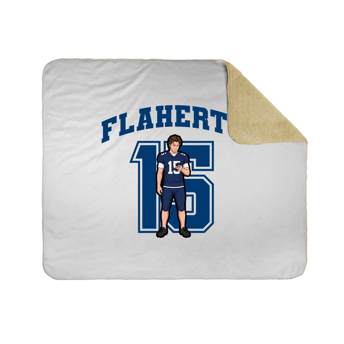Throw Blanket — Number in White