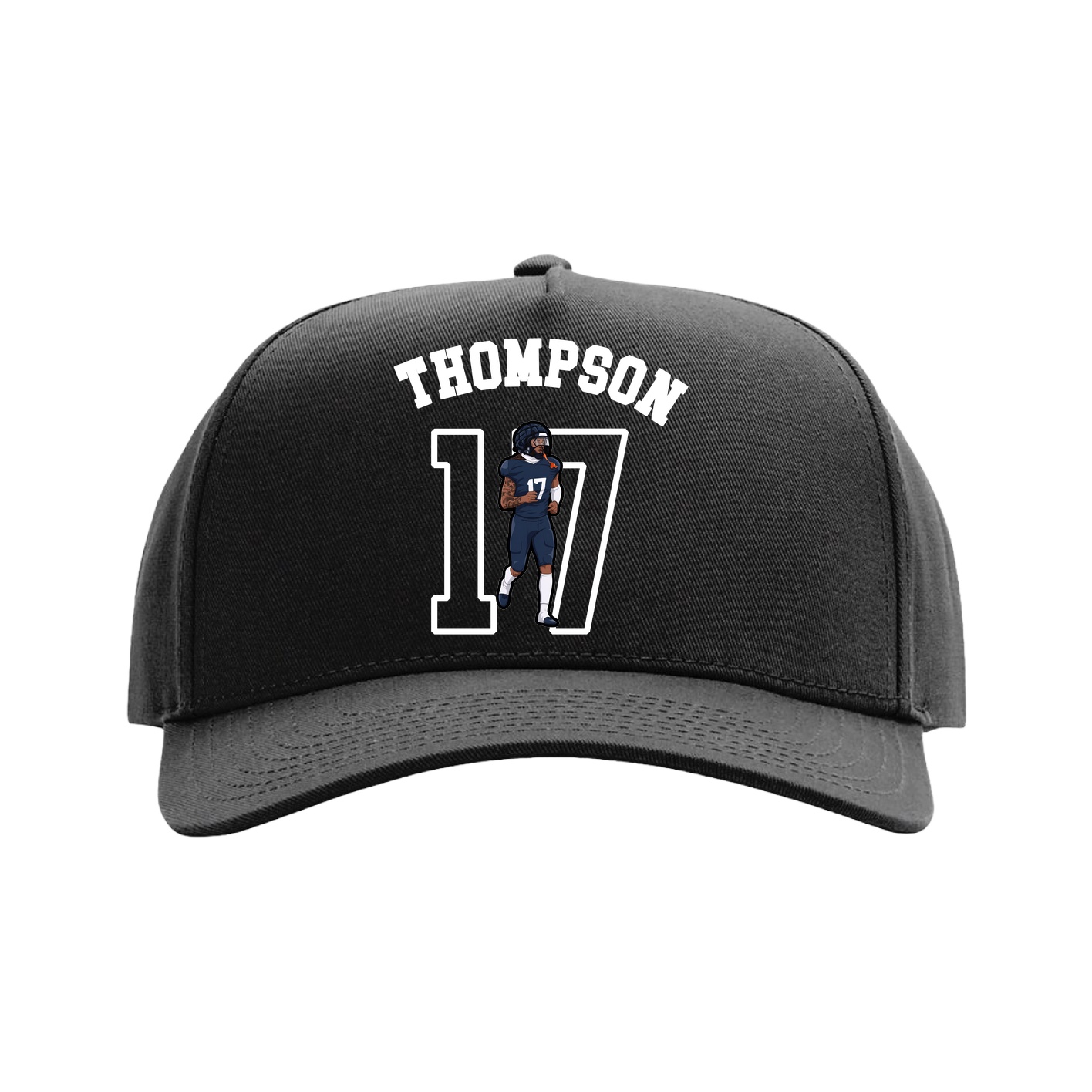 Full Fabric Five-Panel Champ Cap — Shirsey Arch in Black