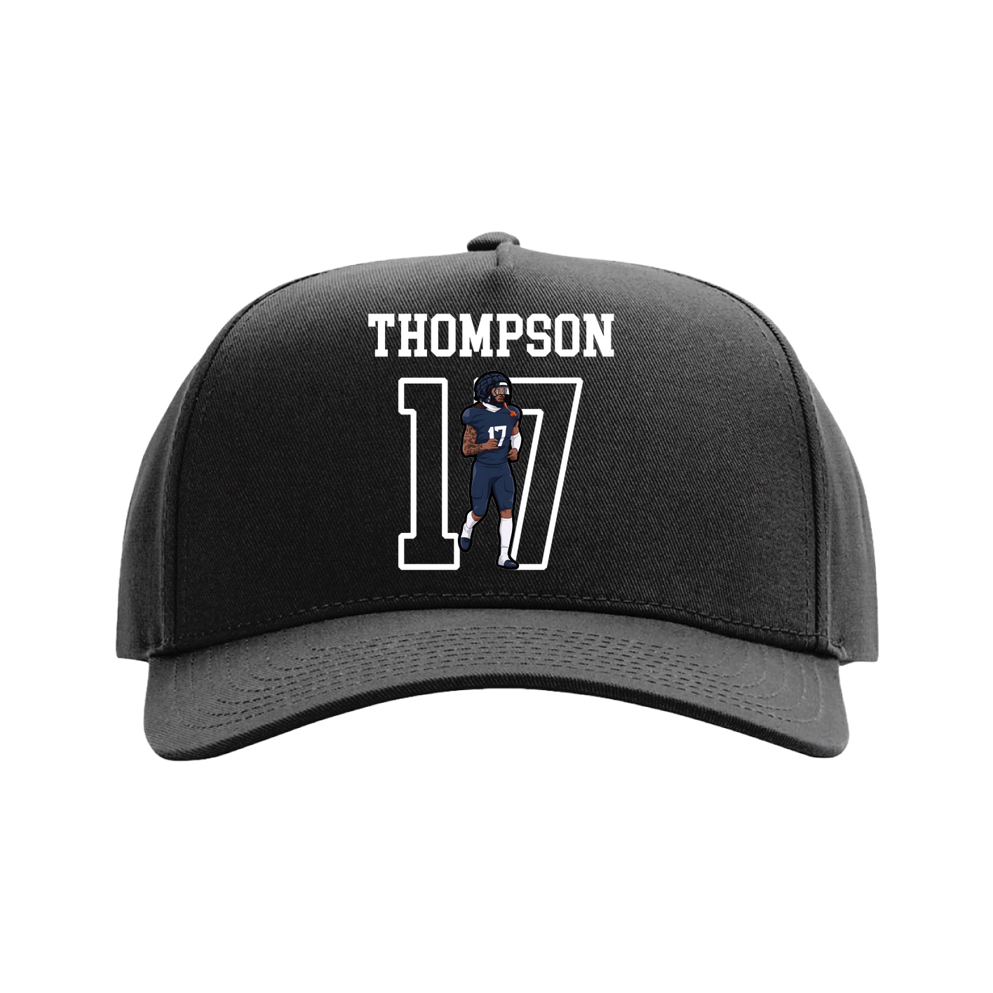 Full Fabric Five-Panel Champ Cap — Shirsey in Black