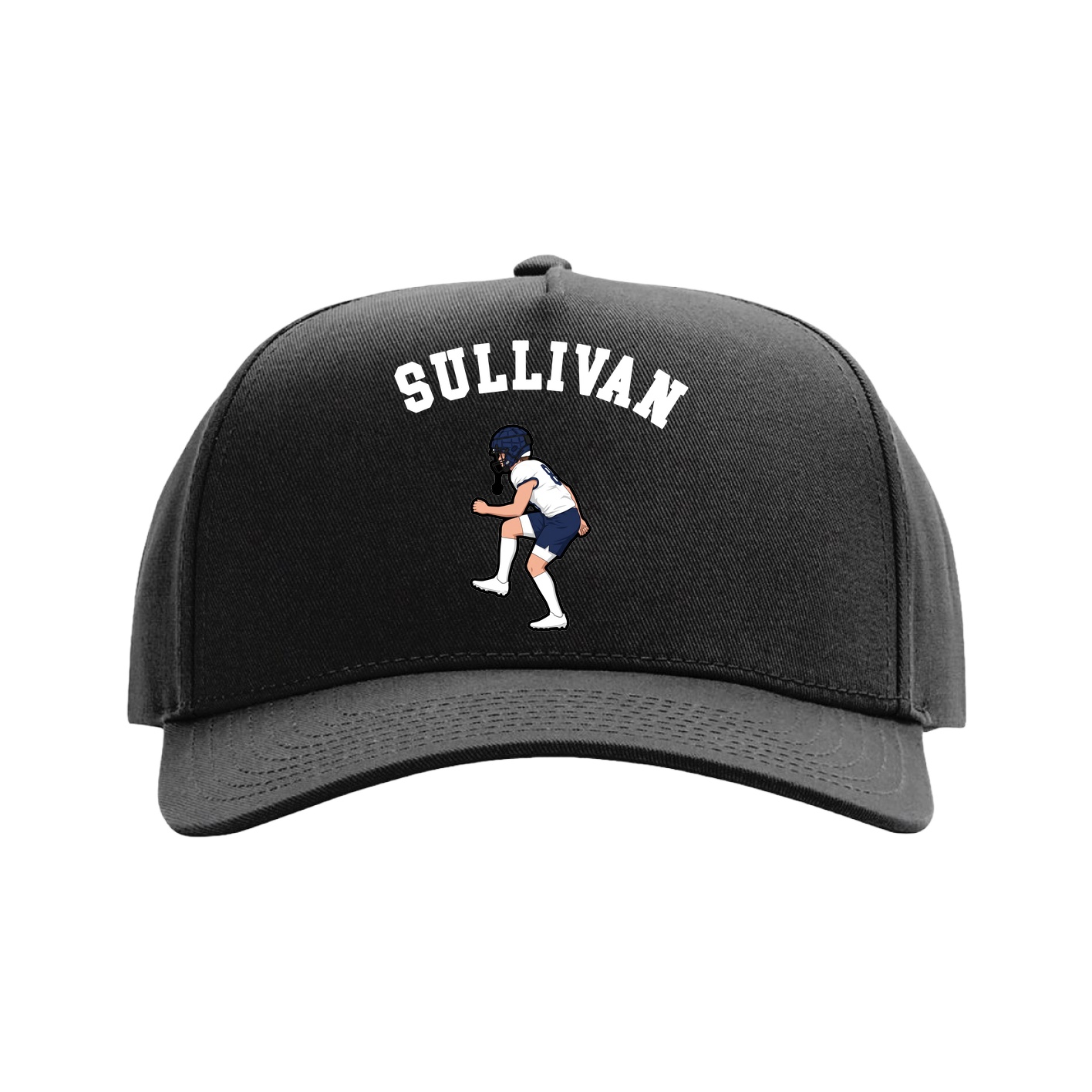 Full Fabric Five-Panel Champ Cap — Shirsey Arch in Black