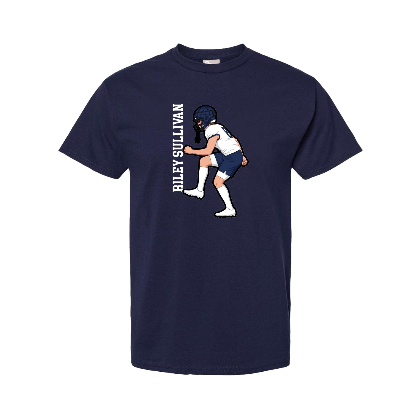 Youth Tee — Name Vertical in Navy