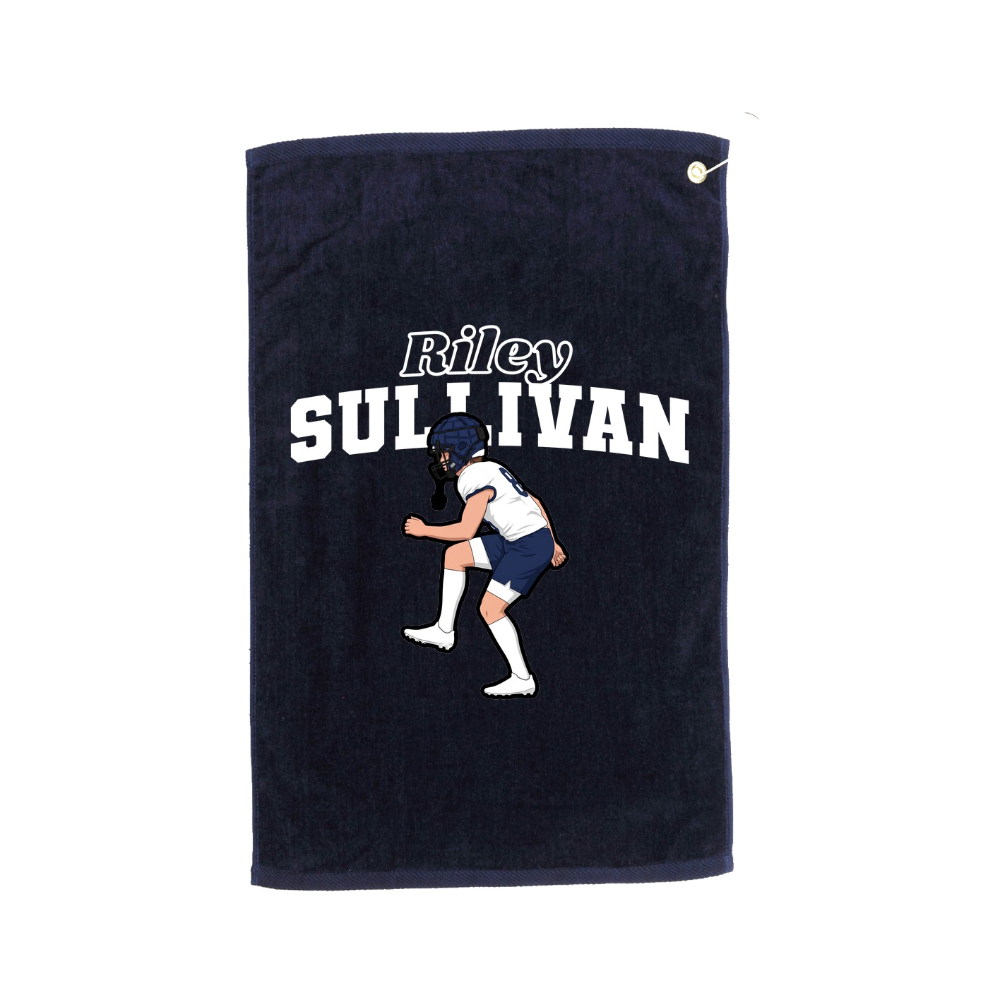 Golf Towel — Name Arch in Navy