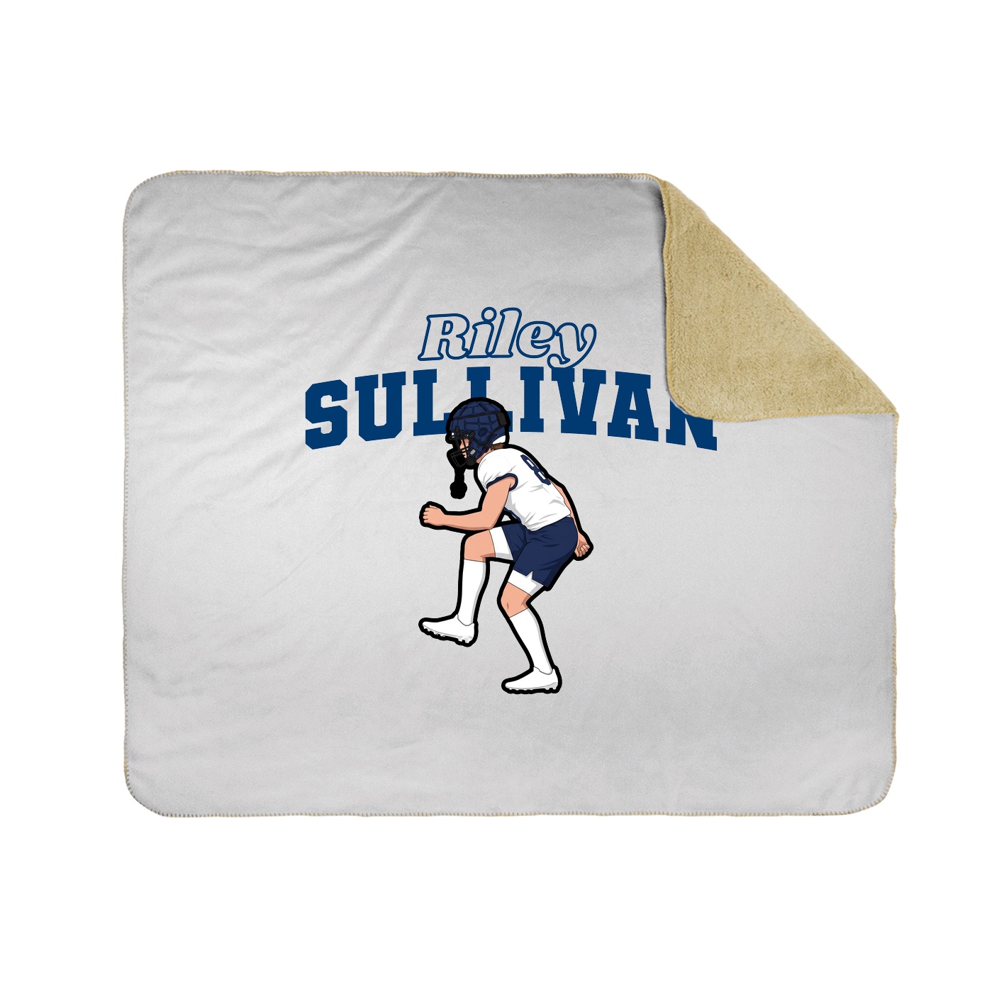 Throw Blanket — Name Arch in White