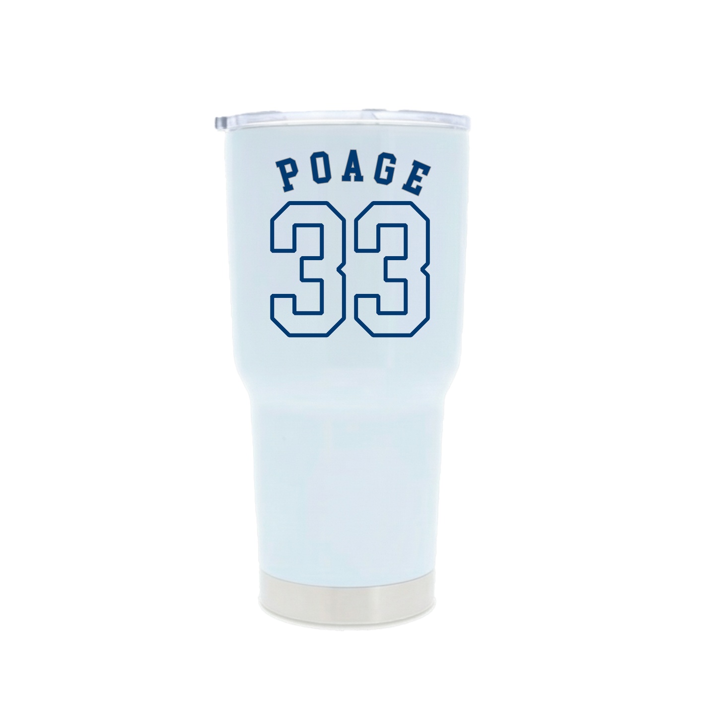 30oz Stainless Steel Tumbler — Shirsey Arch in White