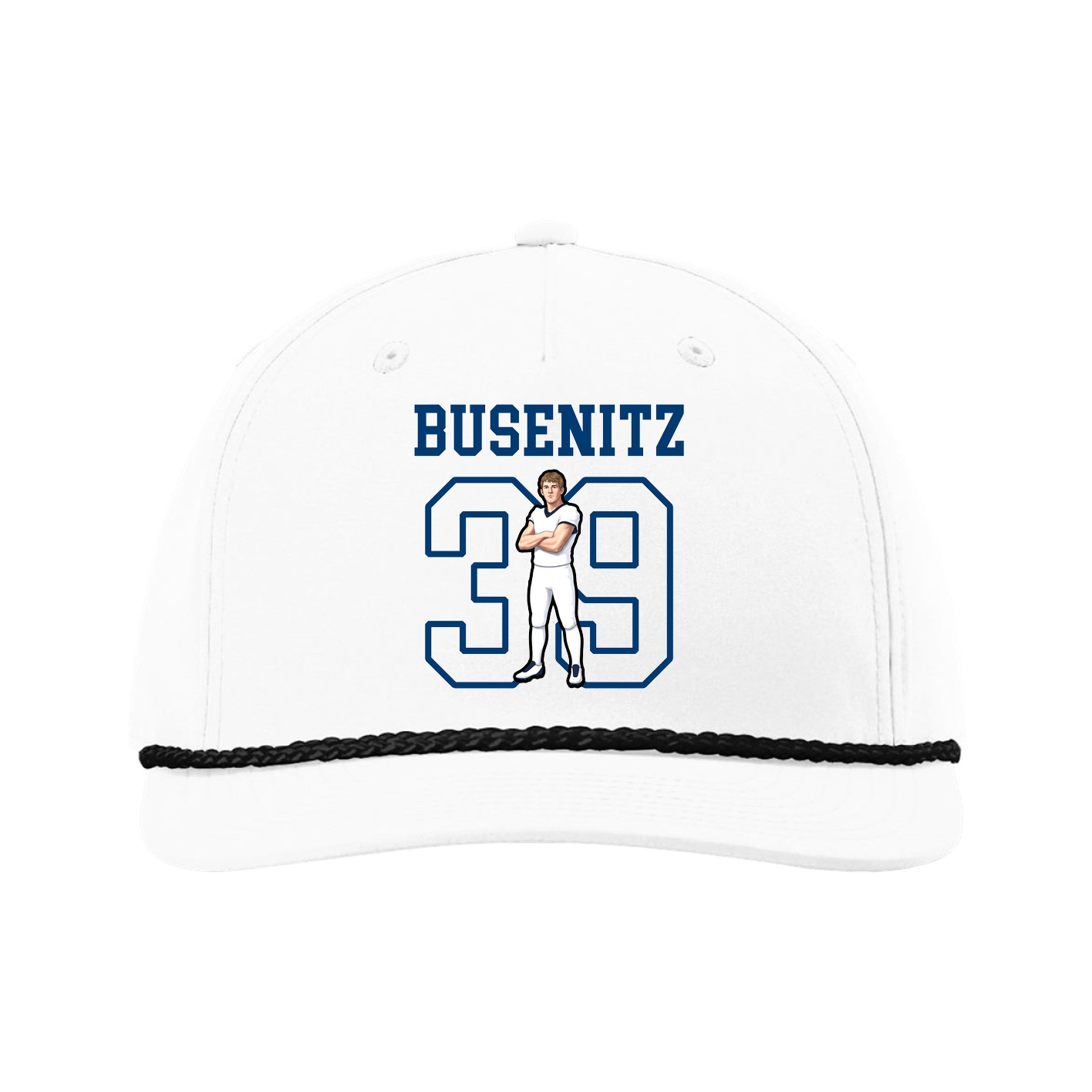 Five-Panel Classic Rope Cap — Shirsey in White