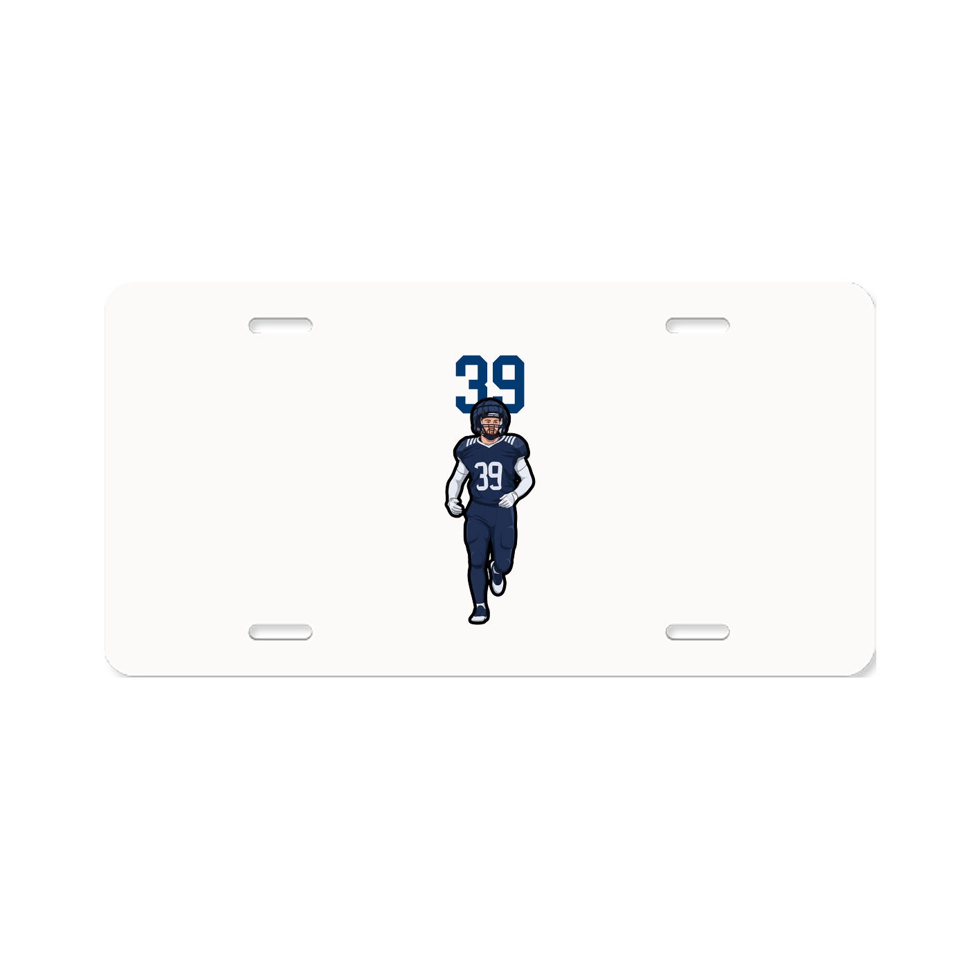 License Plate — Number Top in Classic
