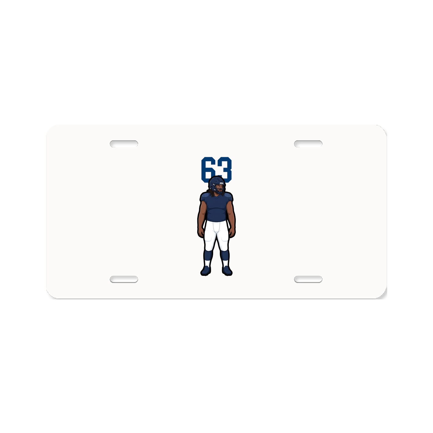 License Plate — Number Top in Classic
