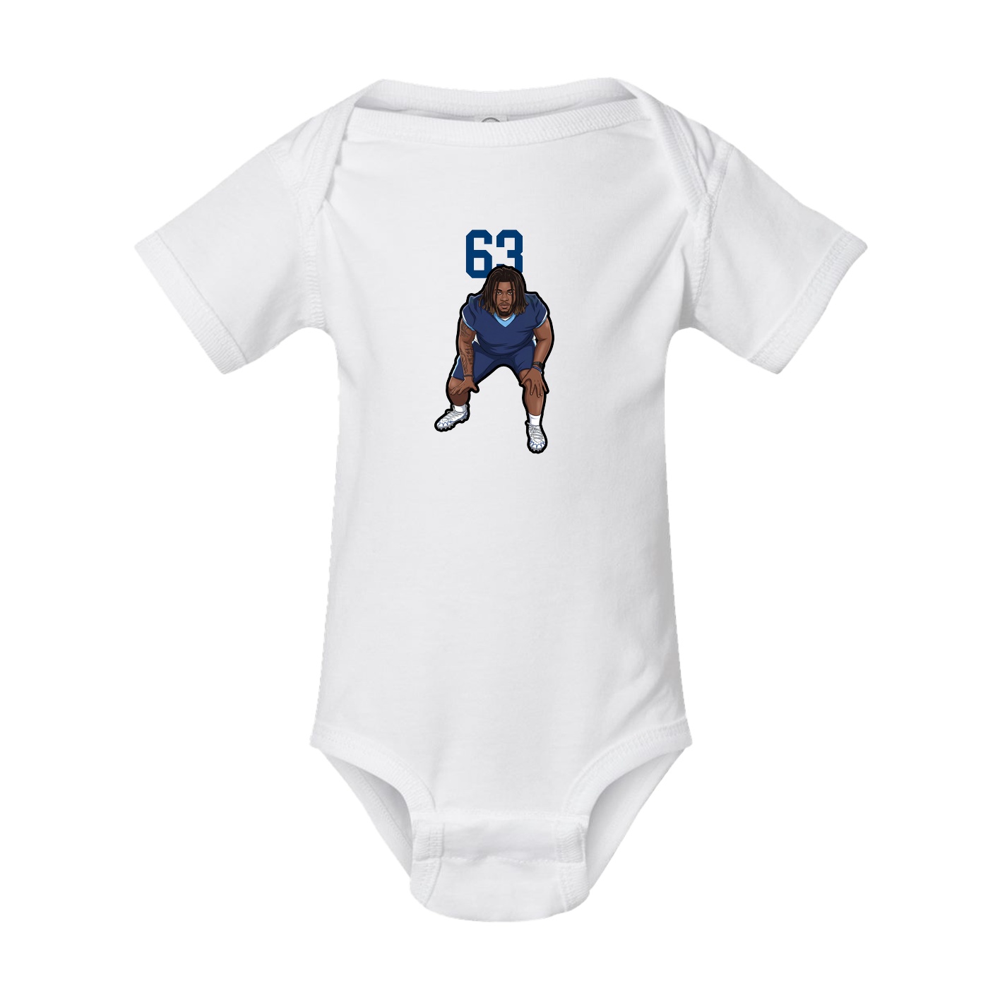Baby Onesie — Number Top in White