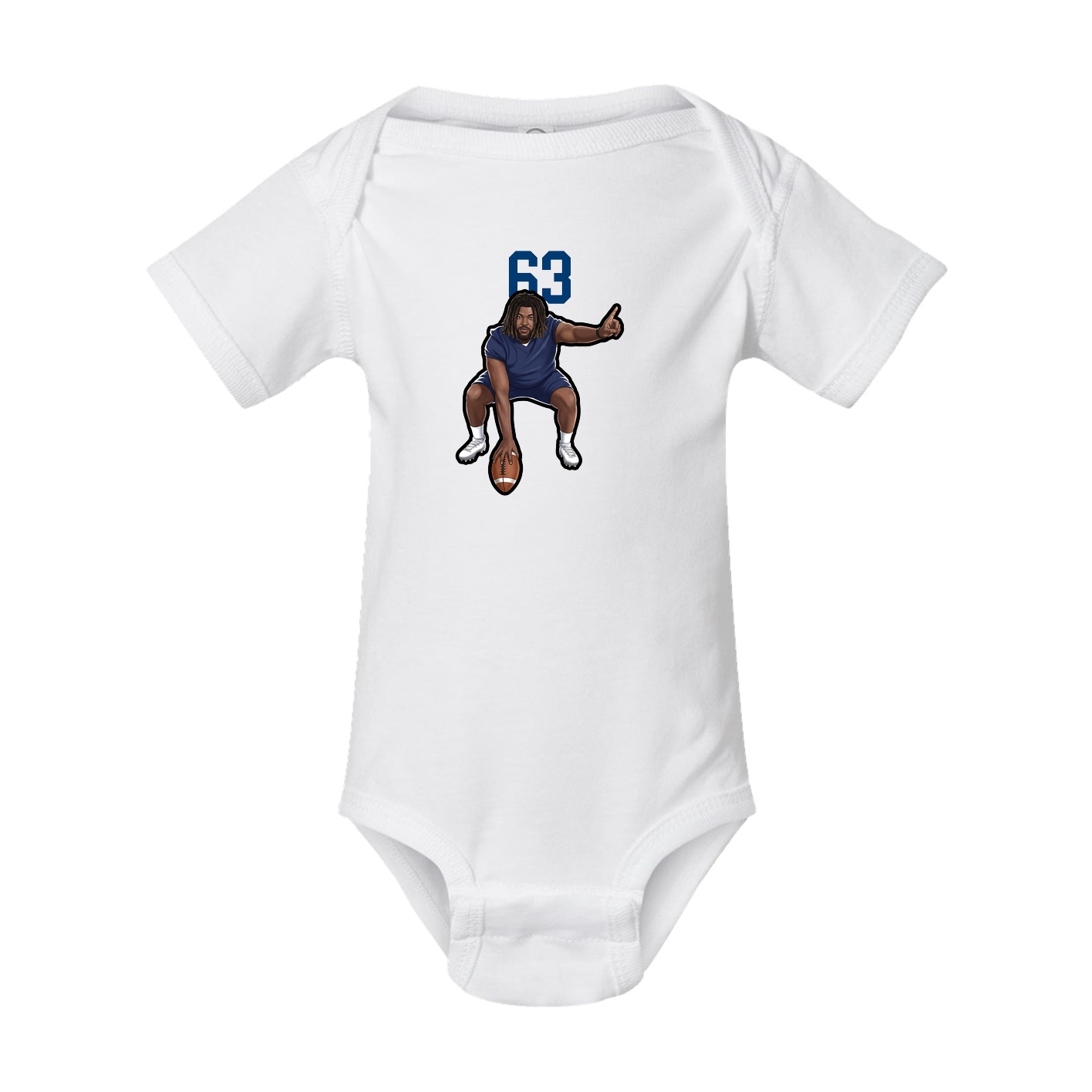 Baby Onesie — Number Top in White