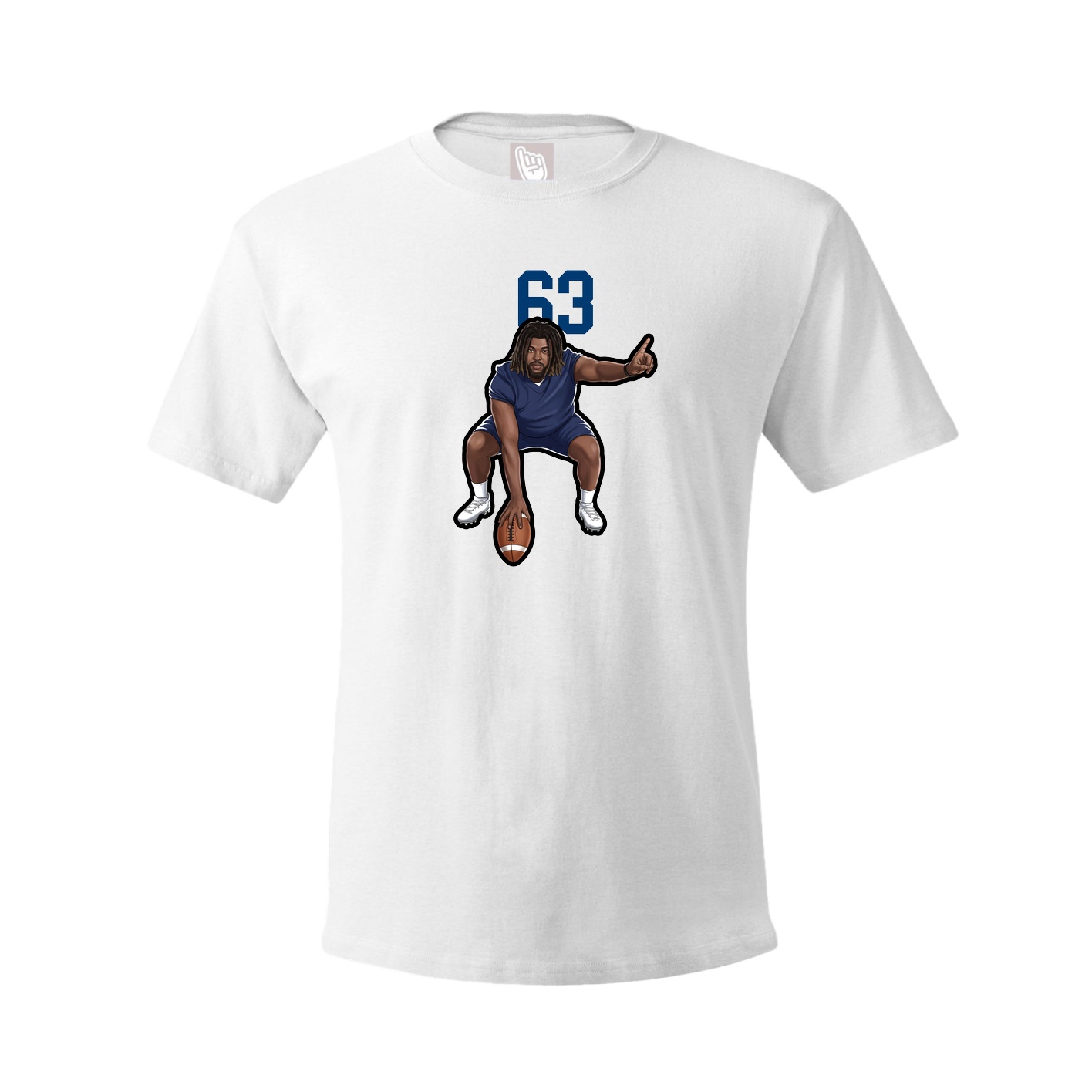 Youth Tee — Number Top in White