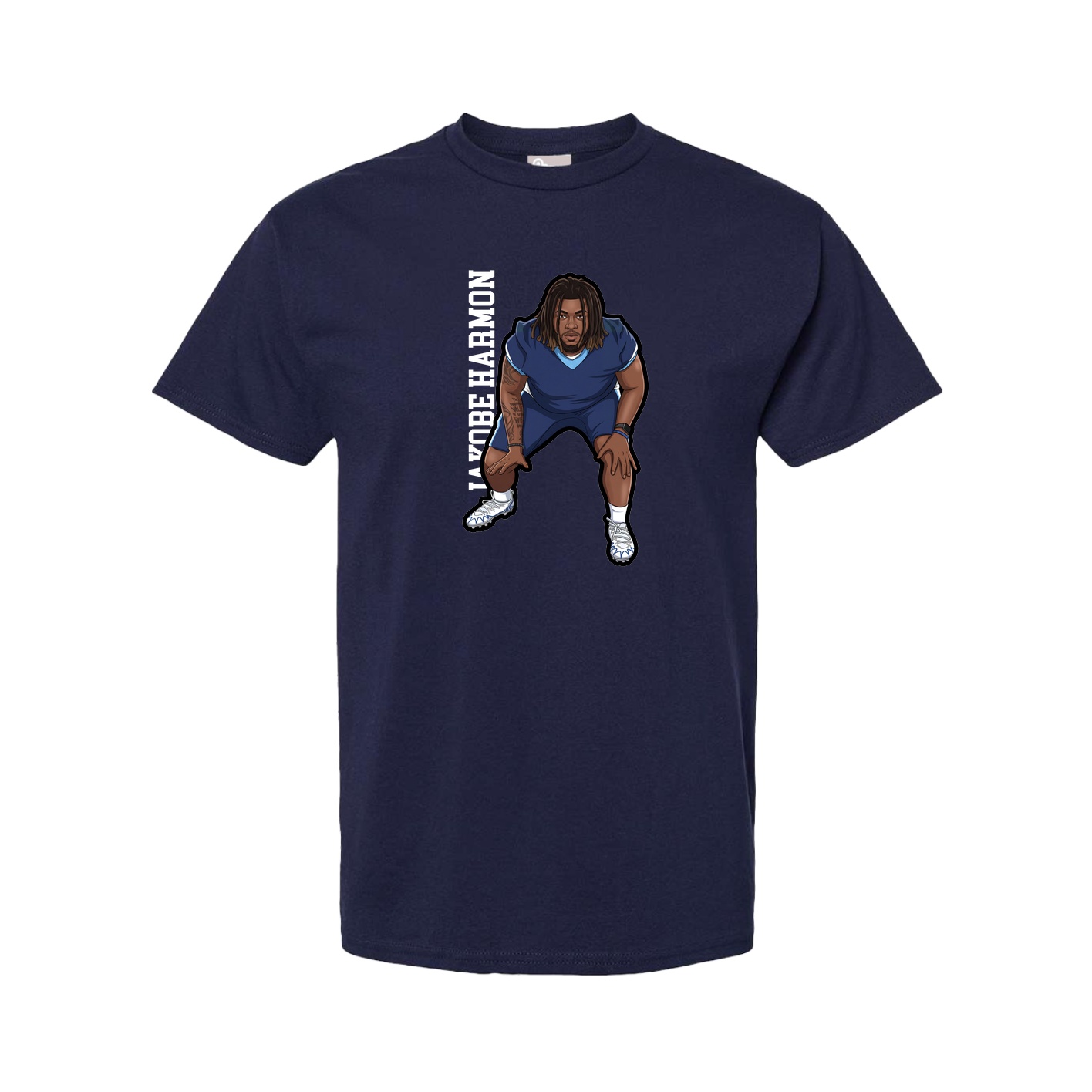 Tee — Name Vertical in Navy