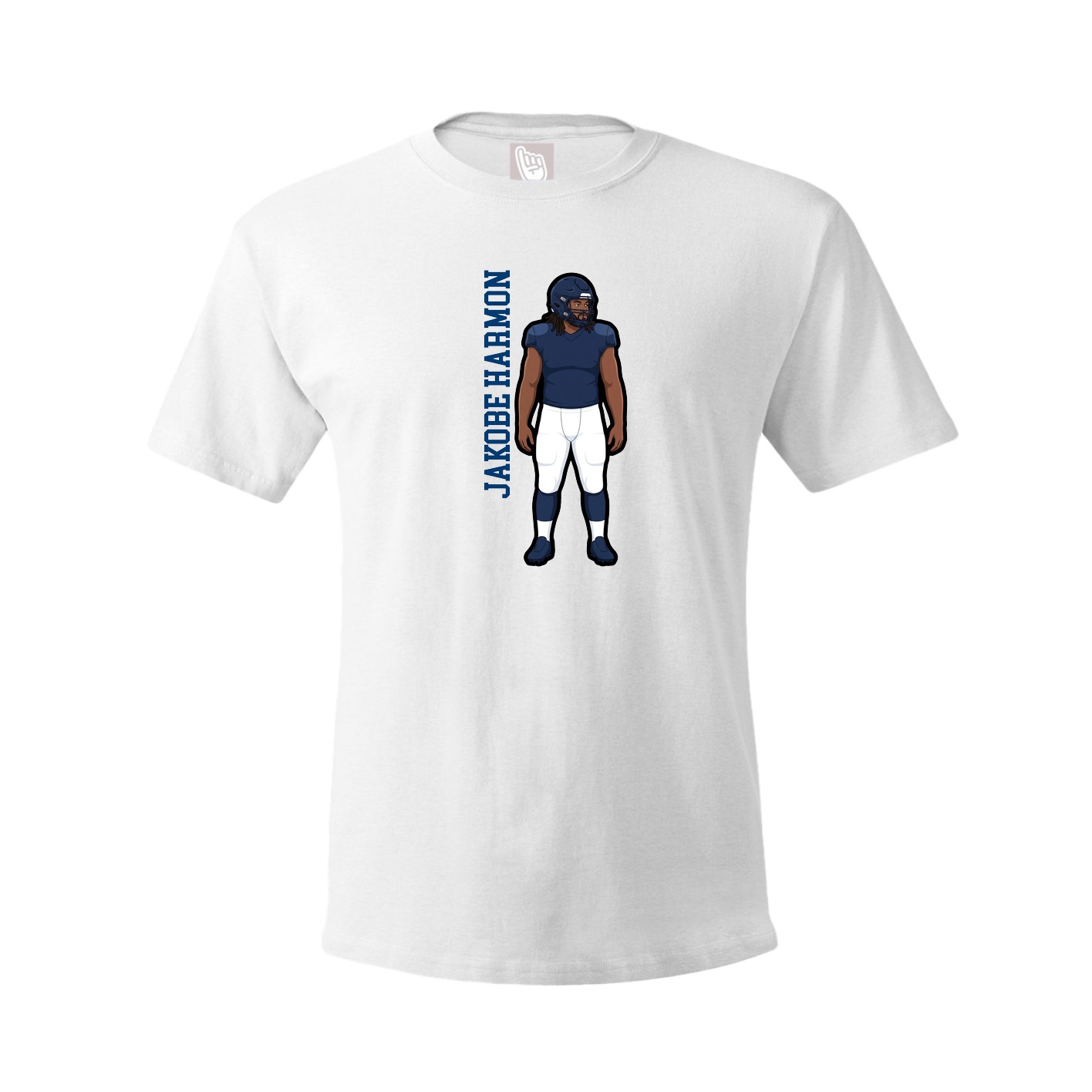 Tee — Name Vertical in White