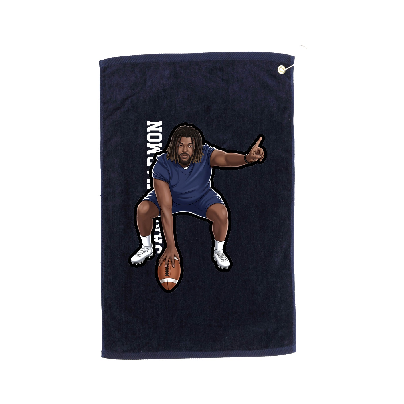 Golf Towel — Name Vertical in Navy