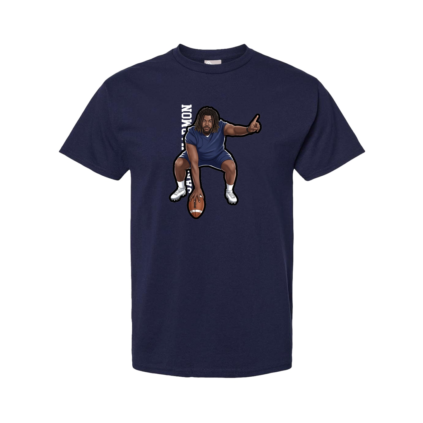 Youth Tee — Name Vertical in Navy